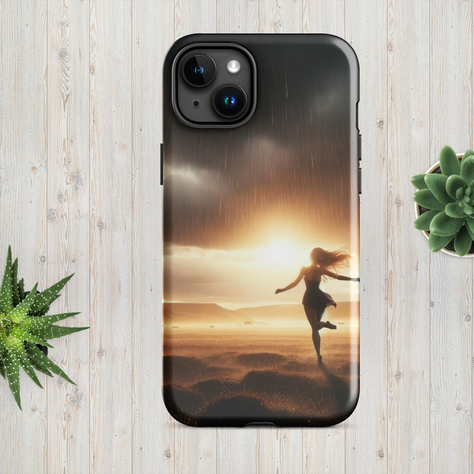 The Hologram Hook Up Glossy / iPhone 15 Plus Rain Dancer Tough Case for iPhone®