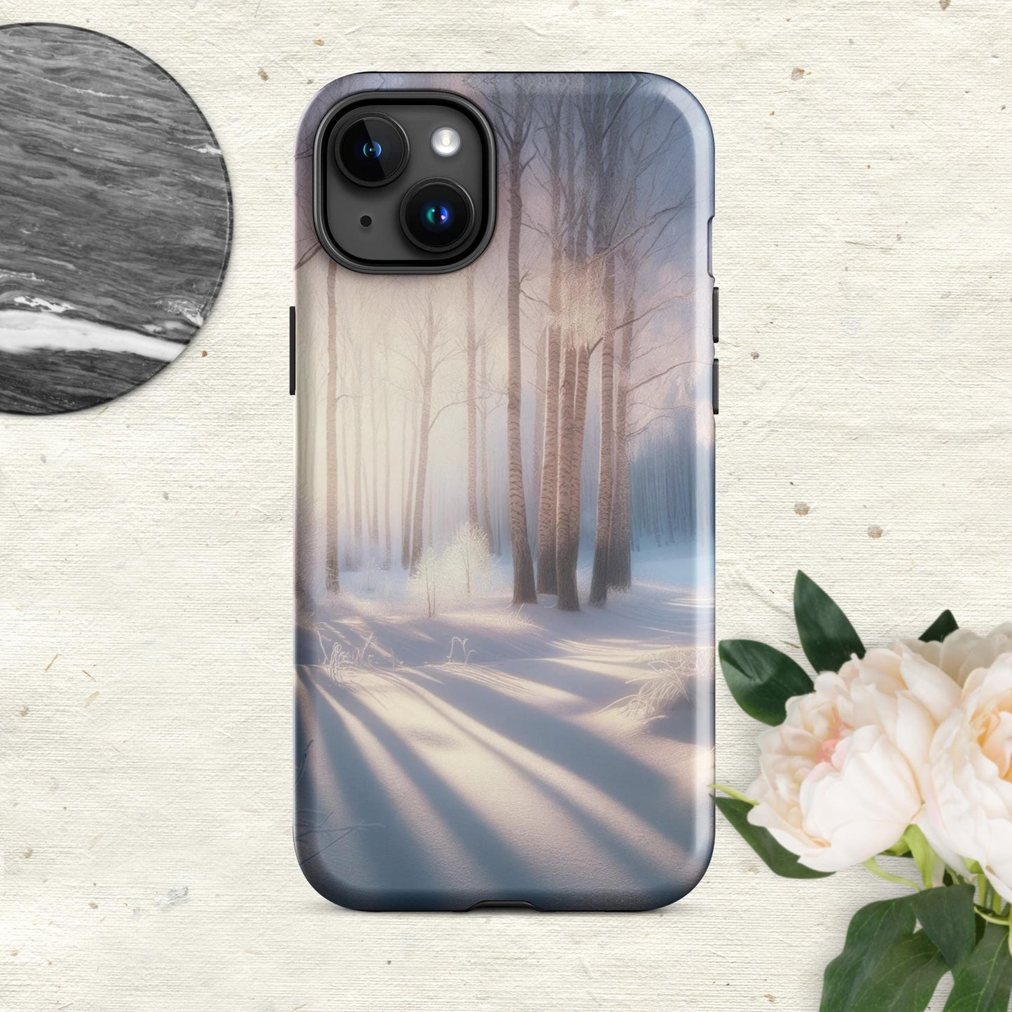 The Hologram Hook Up Glossy / iPhone 15 Plus Snowy Escapade Tough Case for iPhone®