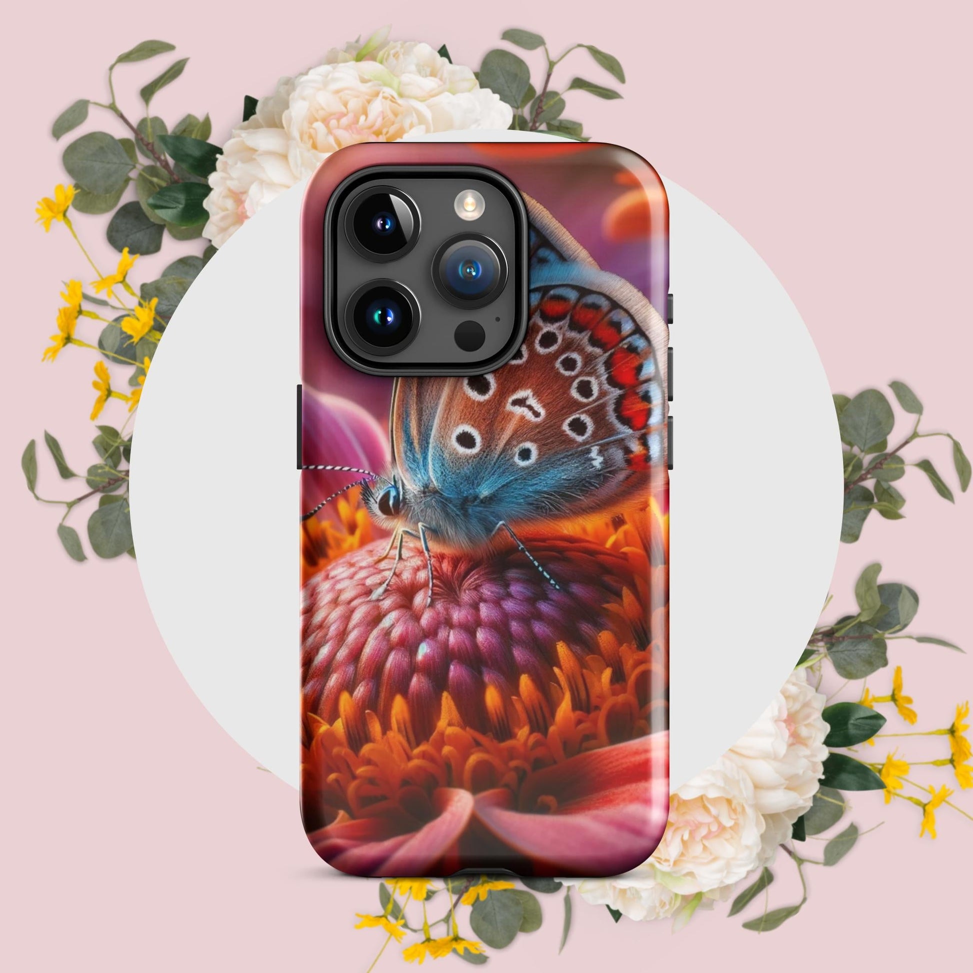 The Hologram Hook Up Glossy / iPhone 15 Pro Butterfly Abode Tough Case for iPhone®