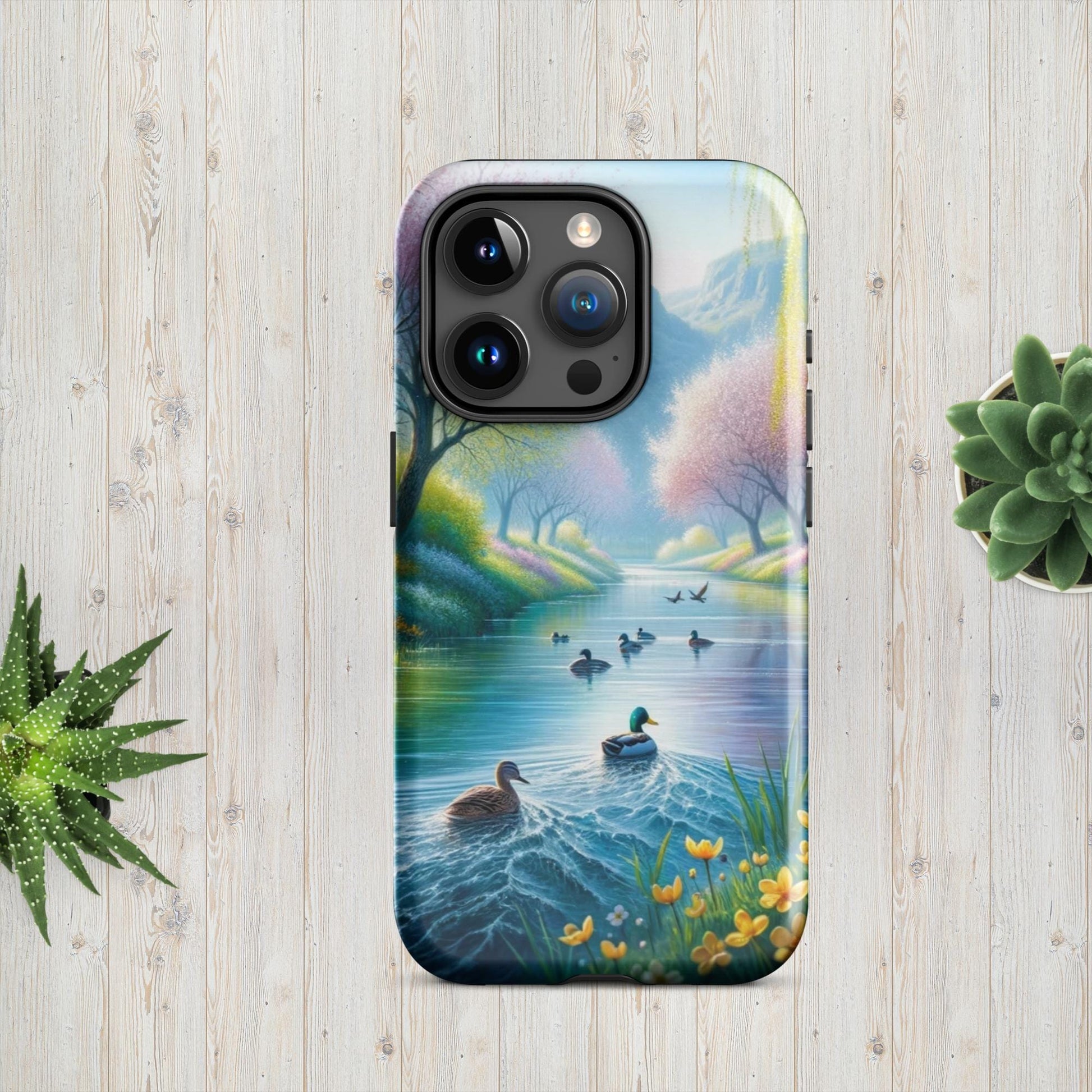 The Hologram Hook Up Glossy / iPhone 15 Pro Duck's Haven Tough Case for iPhone®