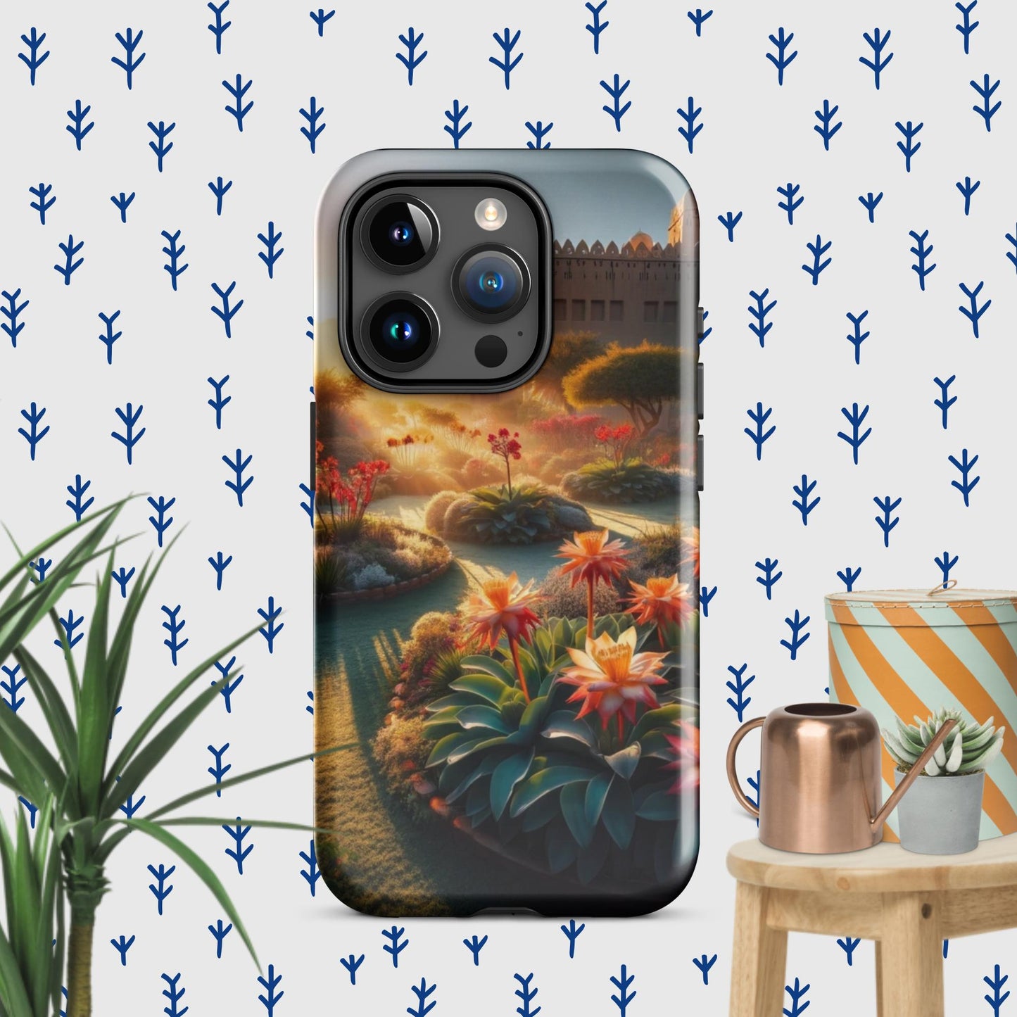 The Hologram Hook Up Glossy / iPhone 15 Pro Enchanted Gardens Tough Case for iPhone®