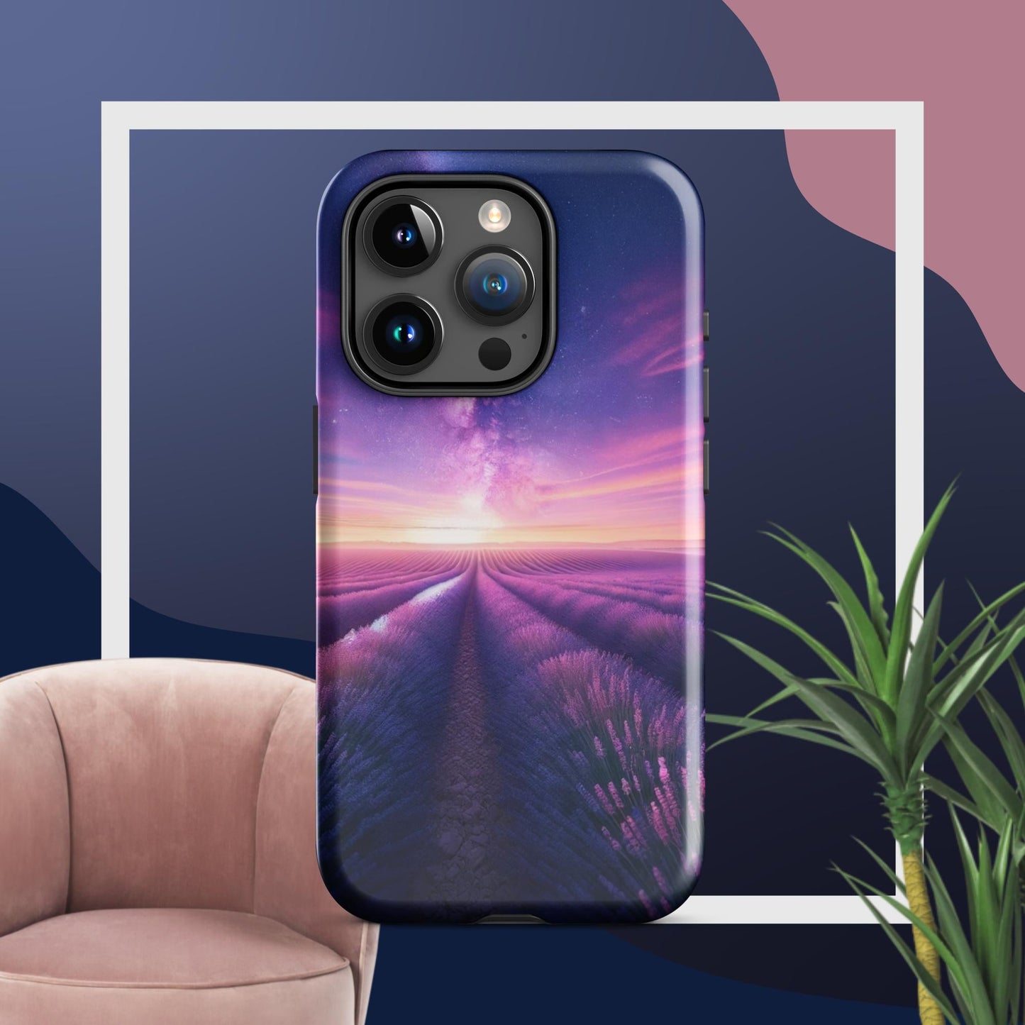 The Hologram Hook Up Glossy / iPhone 15 Pro Lavender Fields Forever Tough Case for iPhone®