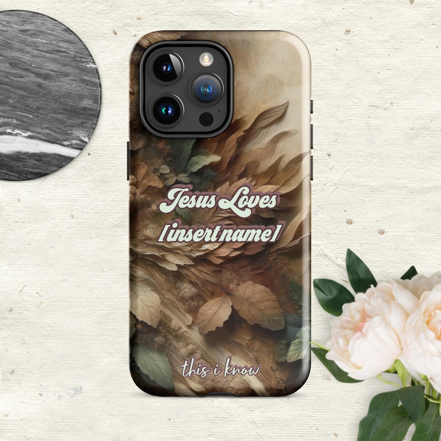 Trendyguard Glossy / iPhone 15 Pro Max Jesus Loves [insertname] This I Know | Custom Tough Case for iPhone®