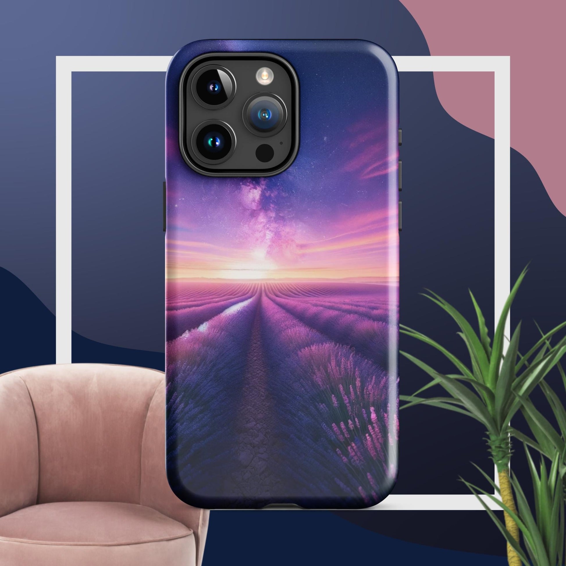 The Hologram Hook Up Glossy / iPhone 15 Pro Max Lavender Fields Forever Tough Case for iPhone®