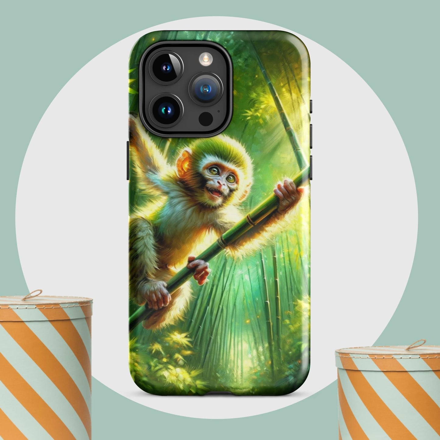 The Hologram Hook Up Glossy / iPhone 15 Pro Max Monkey Tough Case for iPhone®