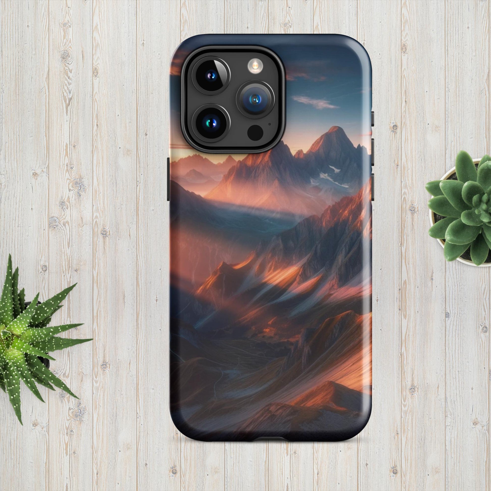 The Hologram Hook Up Glossy / iPhone 15 Pro Max Mountain Mornings Tough Case for iPhone®