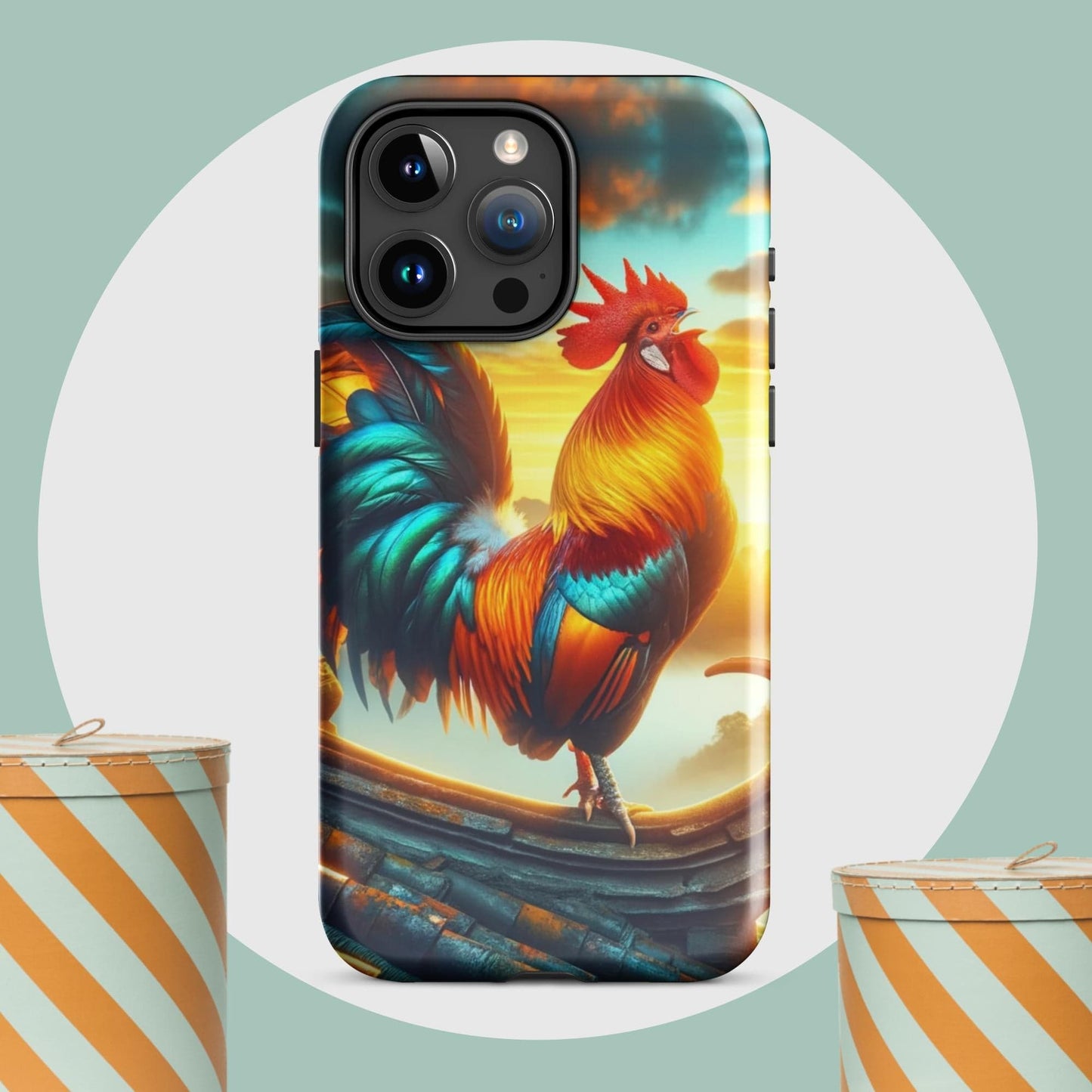 The Hologram Hook Up Glossy / iPhone 15 Pro Max Rooster Tough Case for iPhone®