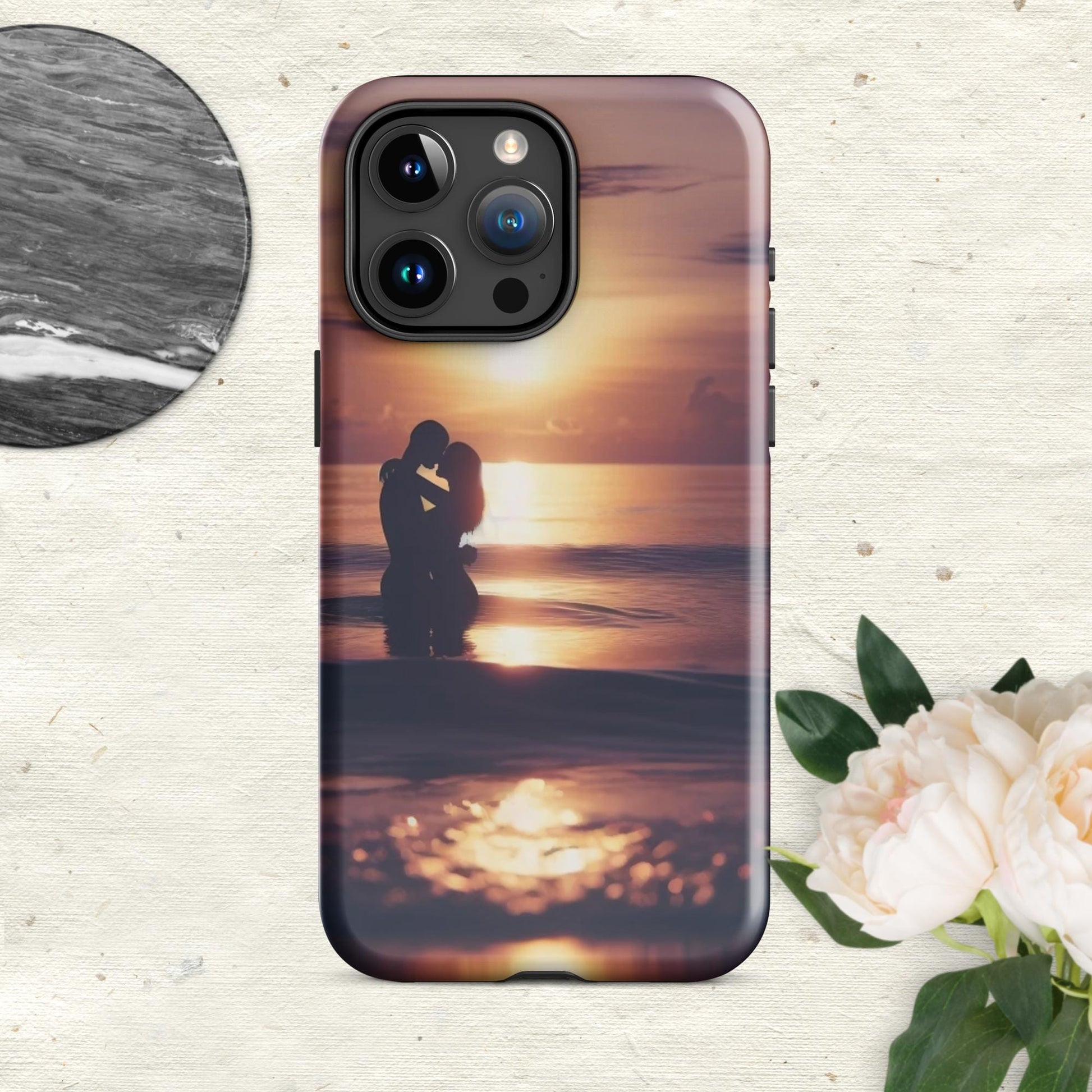 The Hologram Hook Up Glossy / iPhone 15 Pro Max Sunset Love Tough Case for iPhone®