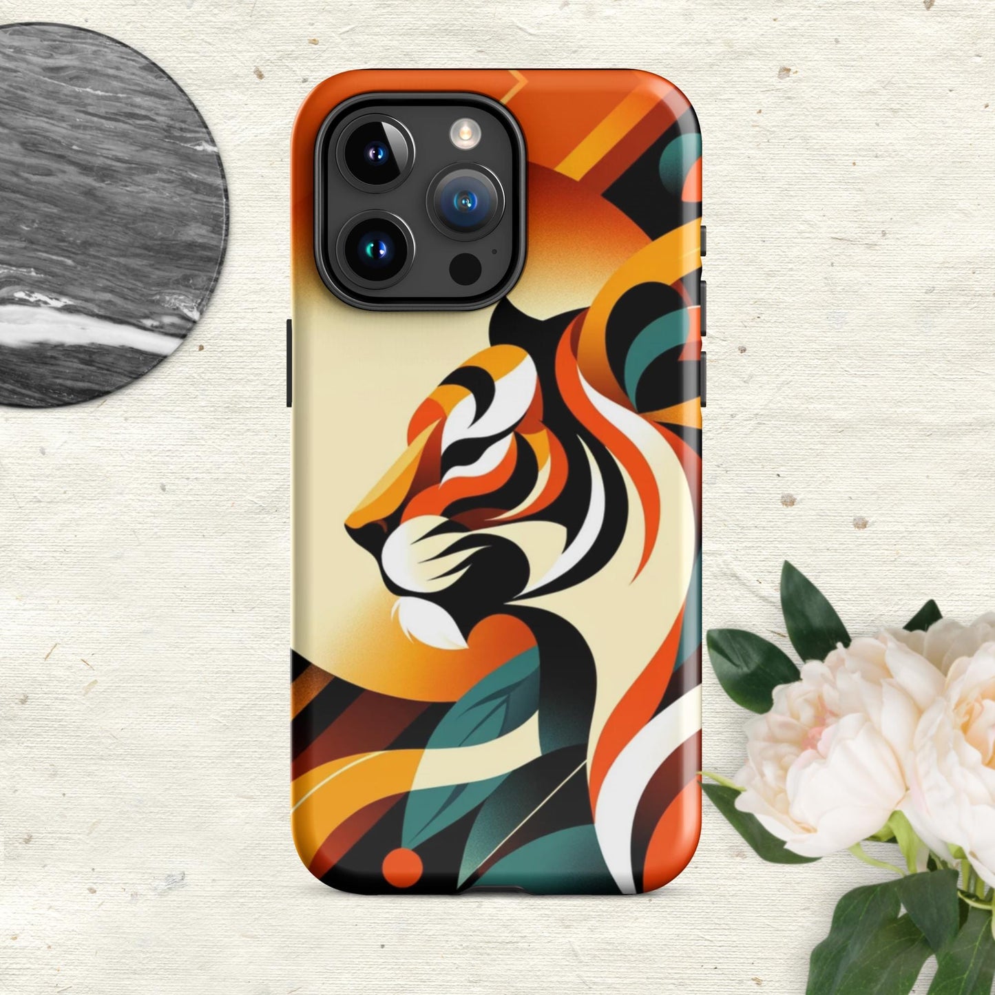 The Hologram Hook Up Glossy / iPhone 15 Pro Max Tiger Icon Tough Case for iPhone®