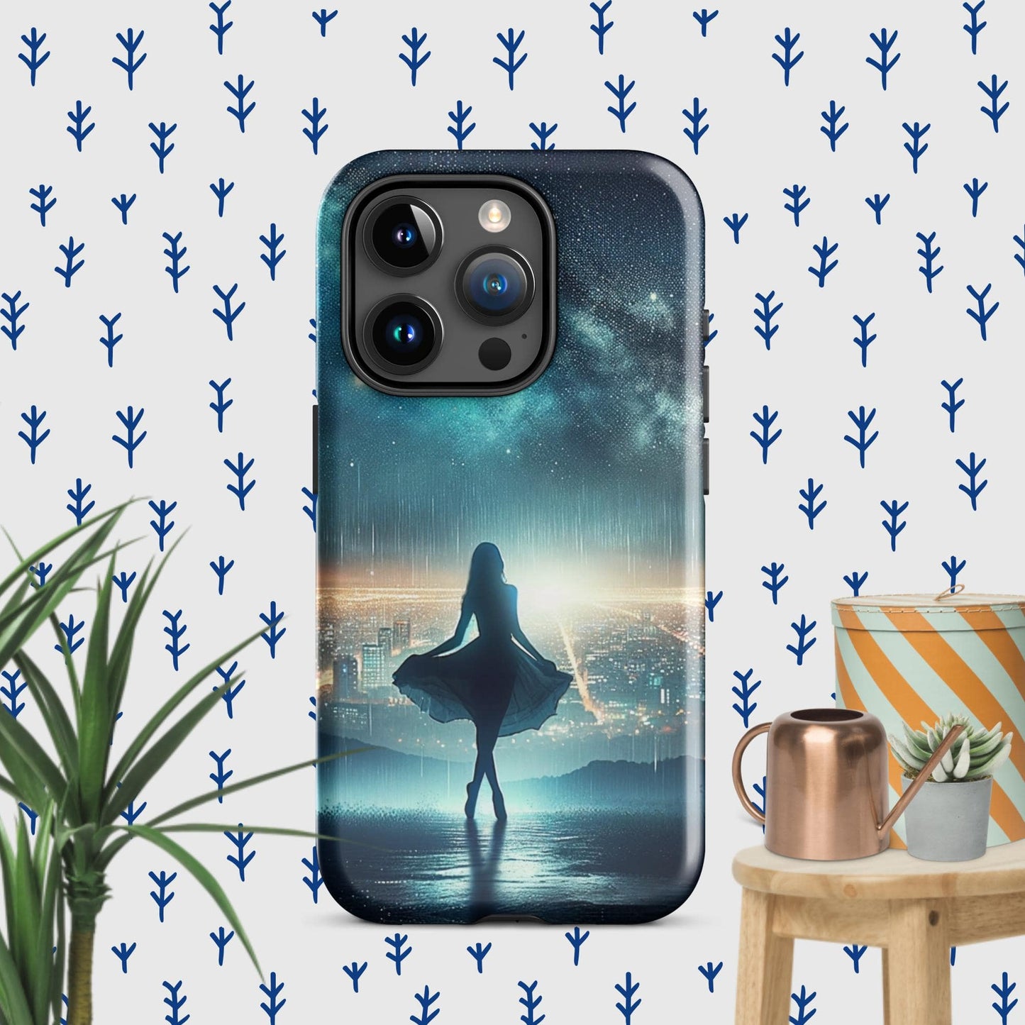 The Hologram Hook Up Glossy / iPhone 15 Pro Night Dance Tough Case for iPhone®