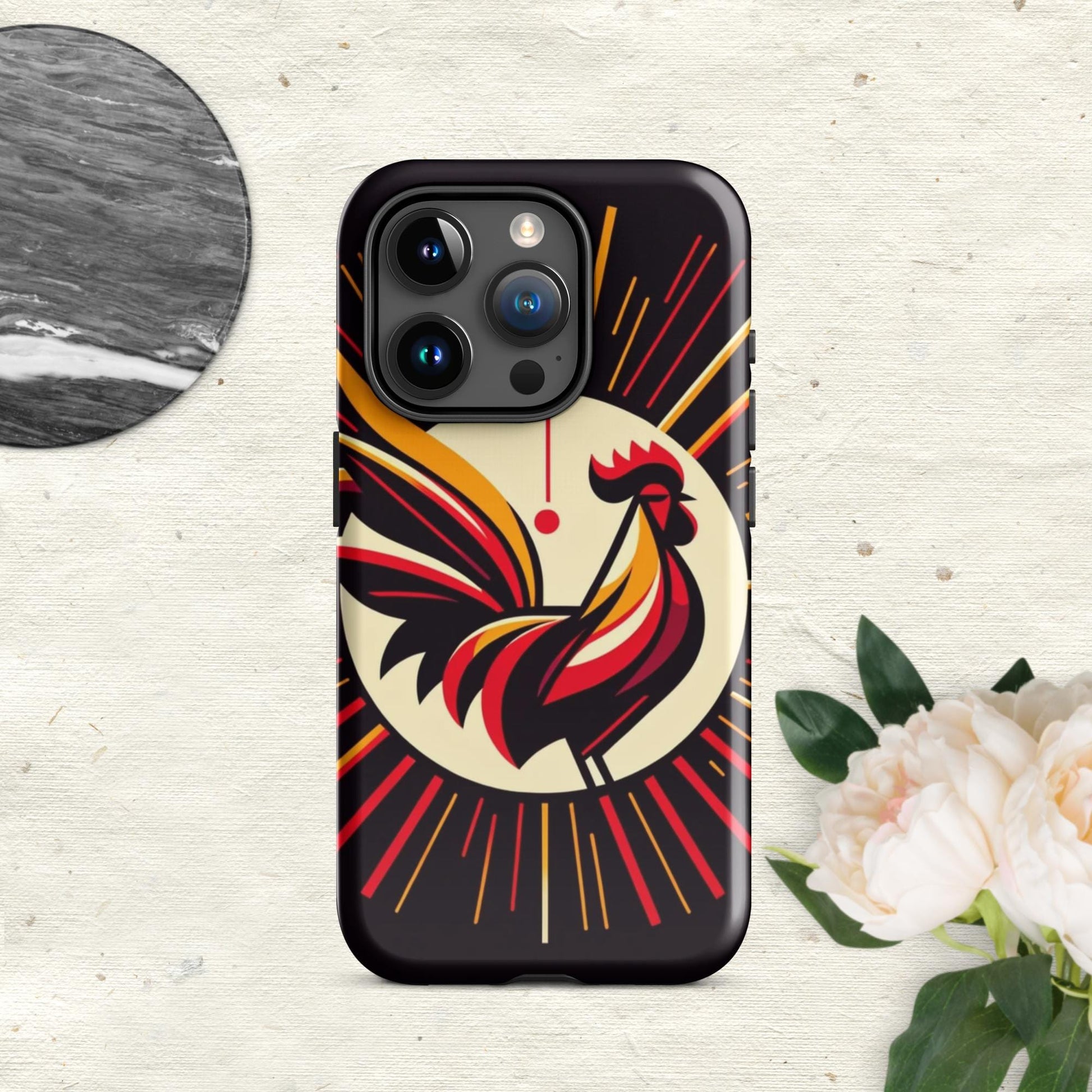 The Hologram Hook Up Glossy / iPhone 15 Pro Rooster Icon Tough Case for iPhone®