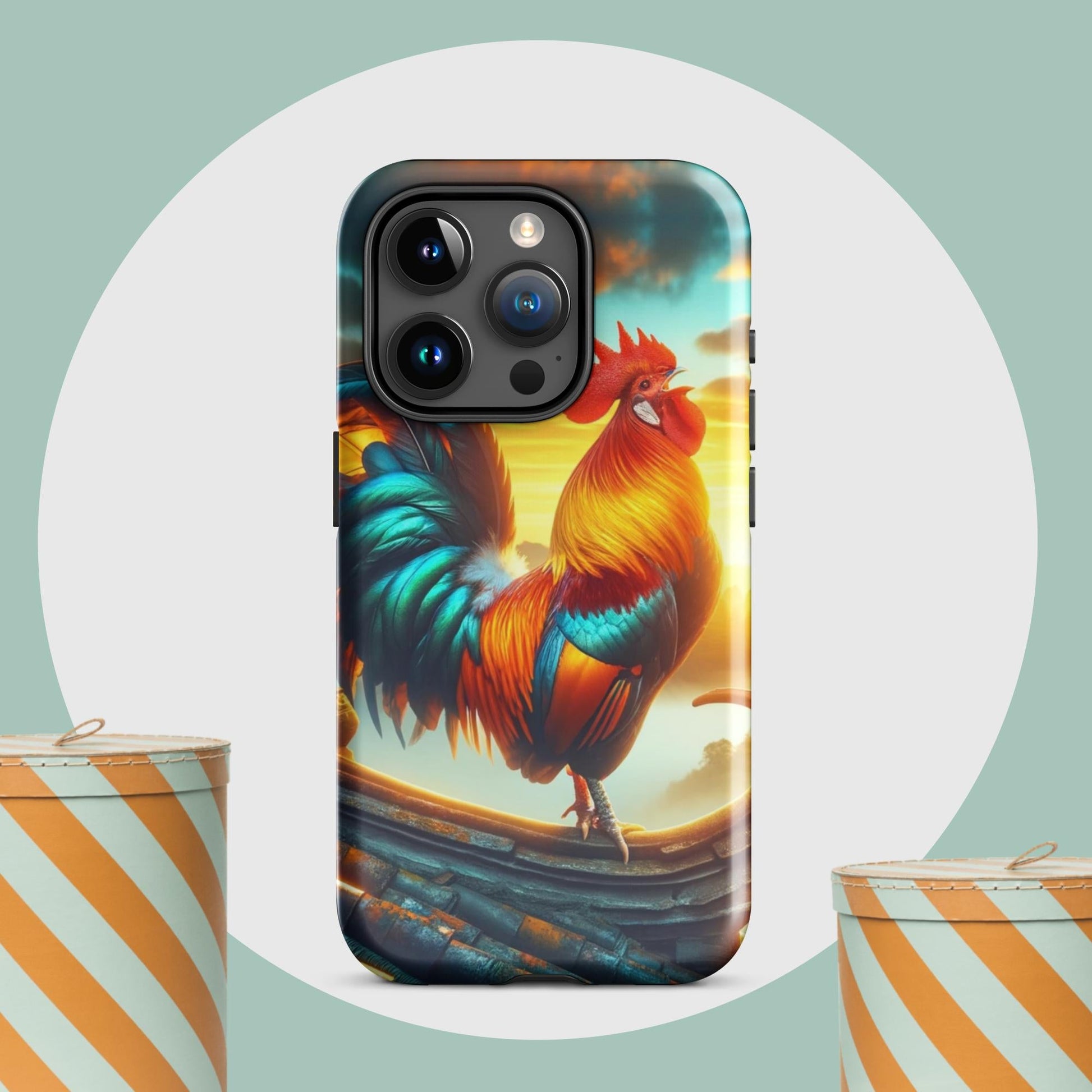 The Hologram Hook Up Glossy / iPhone 15 Pro Rooster Tough Case for iPhone®