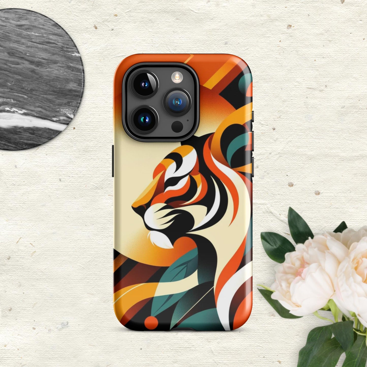 The Hologram Hook Up Glossy / iPhone 15 Pro Tiger Icon Tough Case for iPhone®