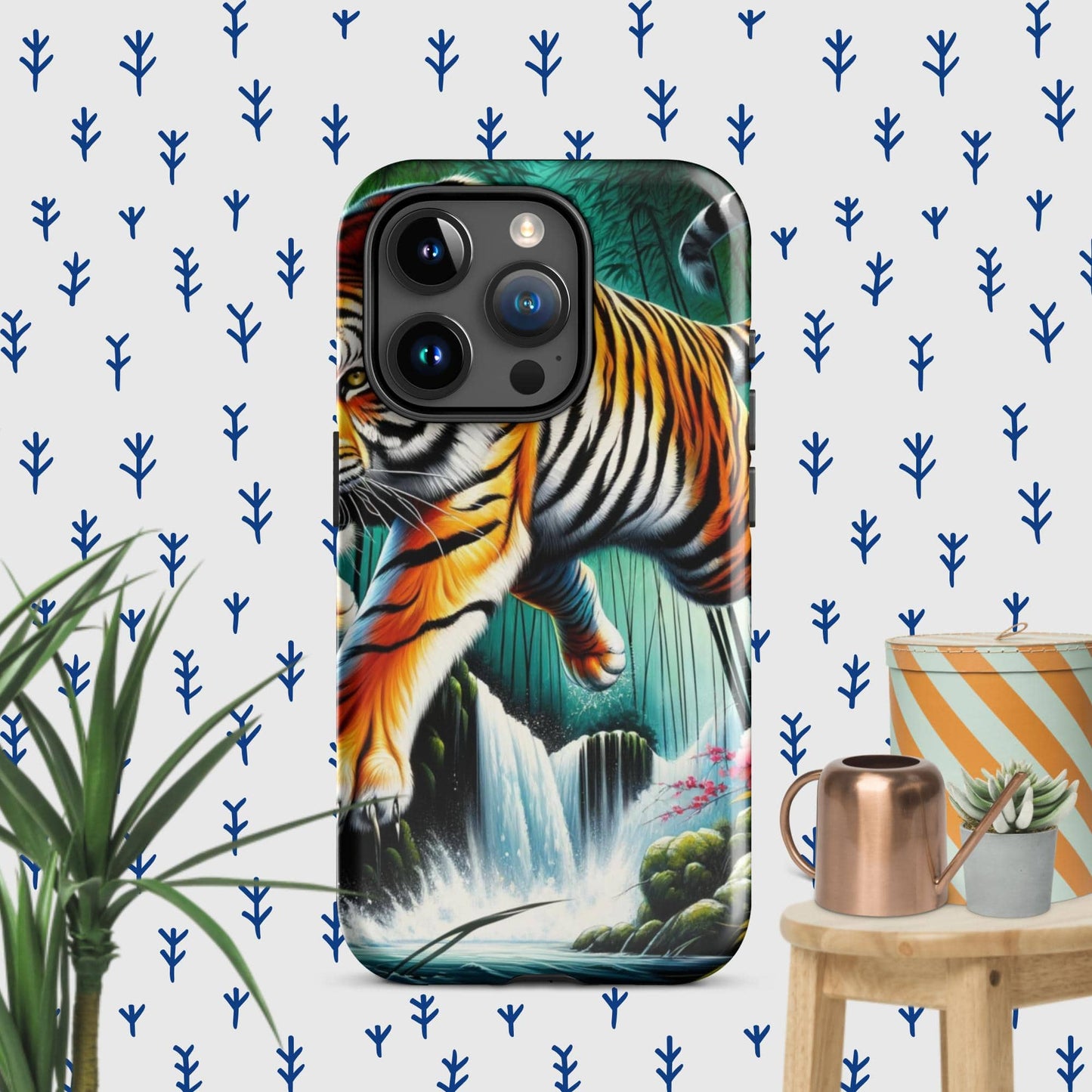 The Hologram Hook Up Glossy / iPhone 15 Pro Tiger Tough Case for iPhone®