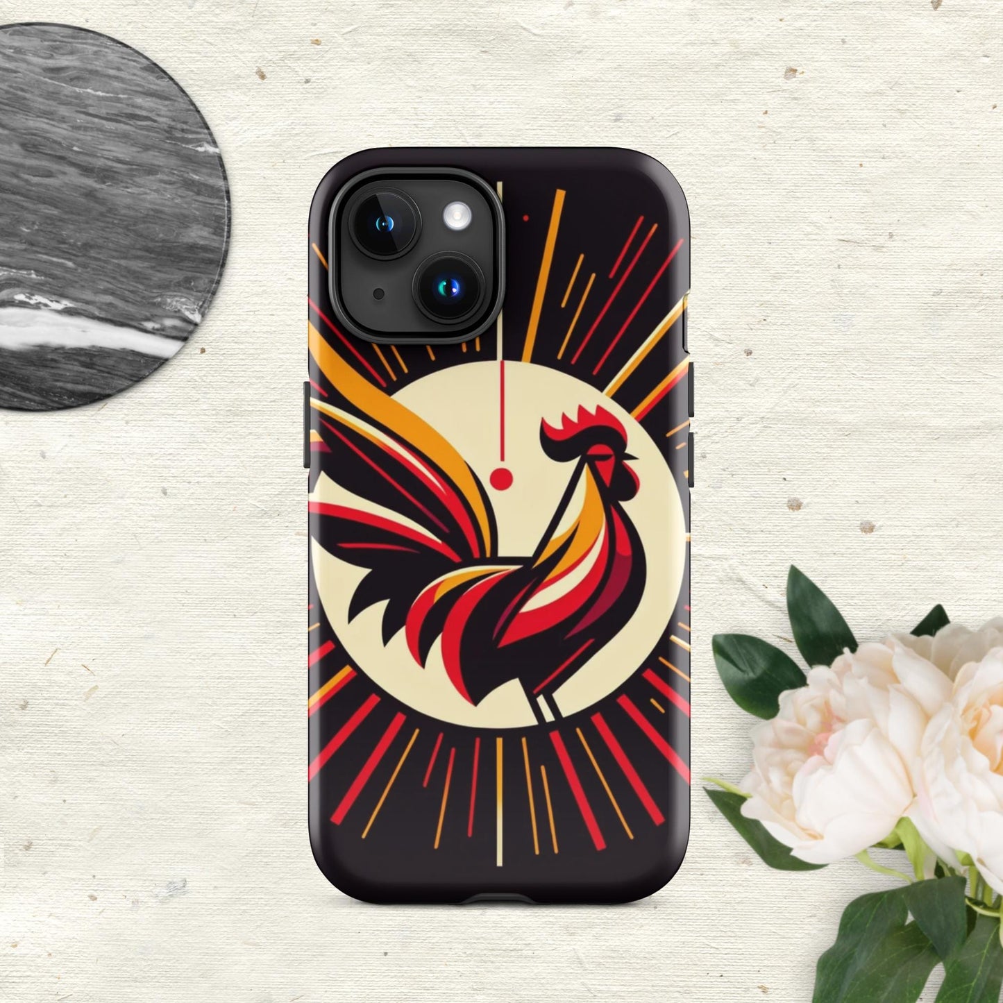 The Hologram Hook Up Glossy / iPhone 15 Rooster Icon Tough Case for iPhone®