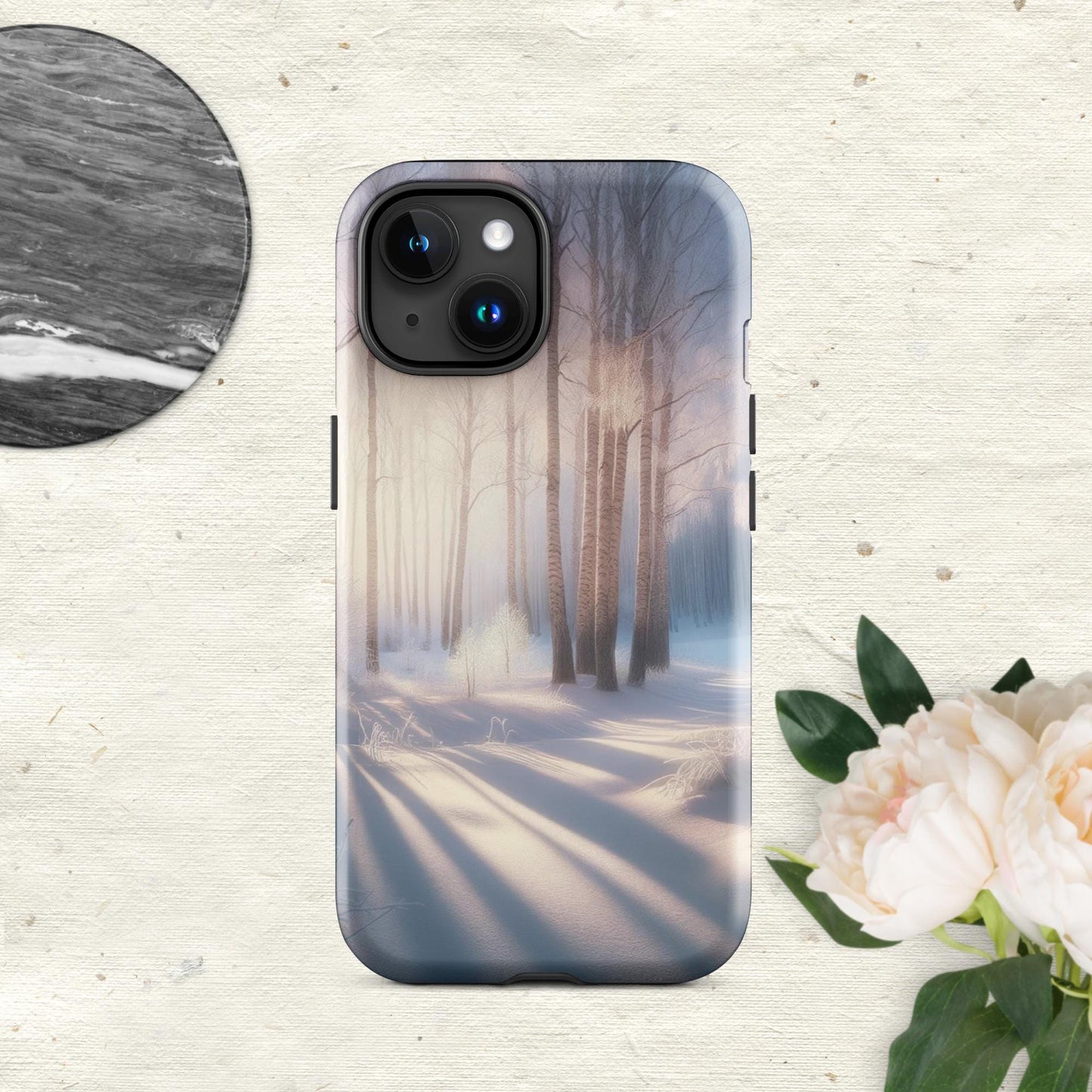 The Hologram Hook Up Glossy / iPhone 15 Snowy Escapade Tough Case for iPhone®
