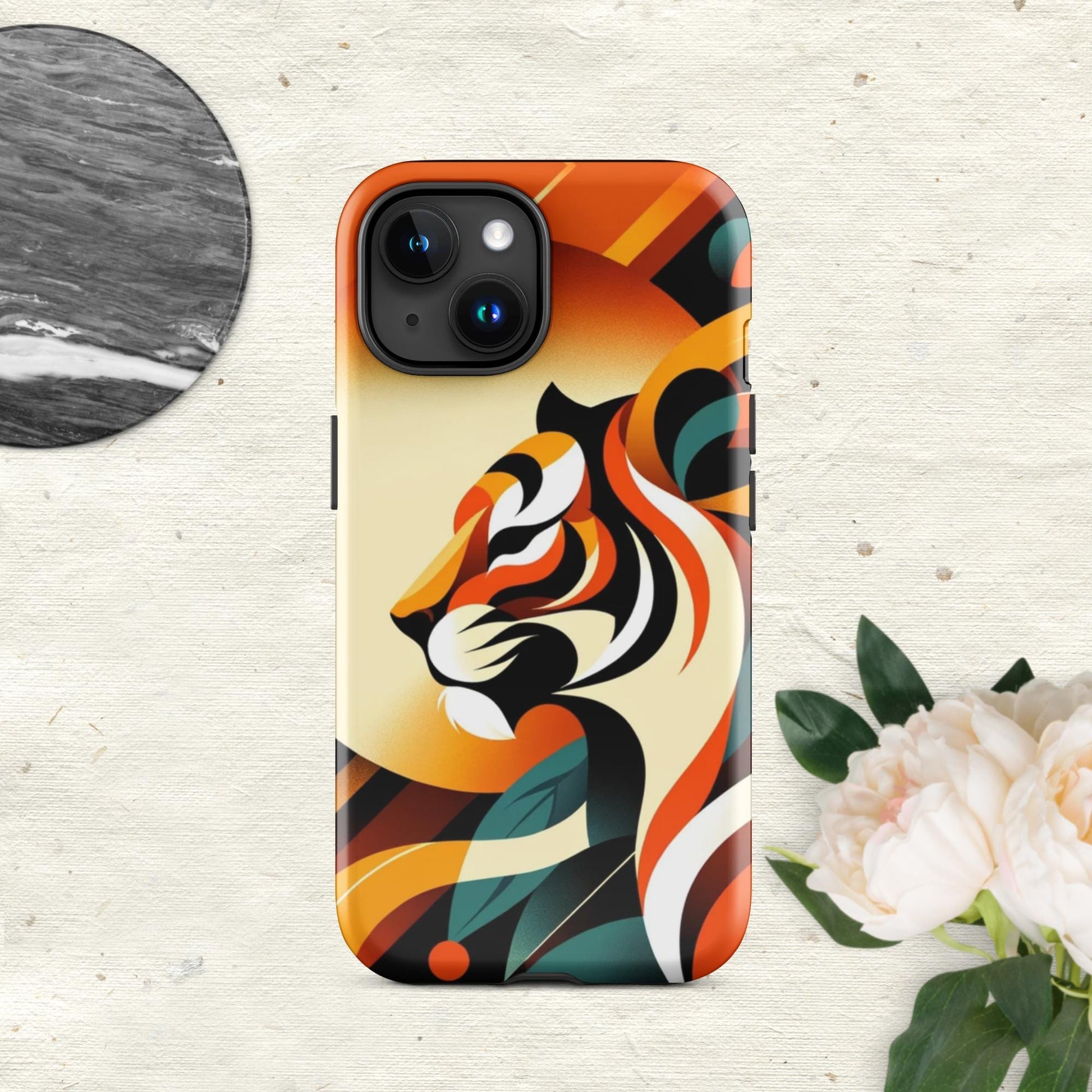 The Hologram Hook Up Glossy / iPhone 15 Tiger Icon Tough Case for iPhone®