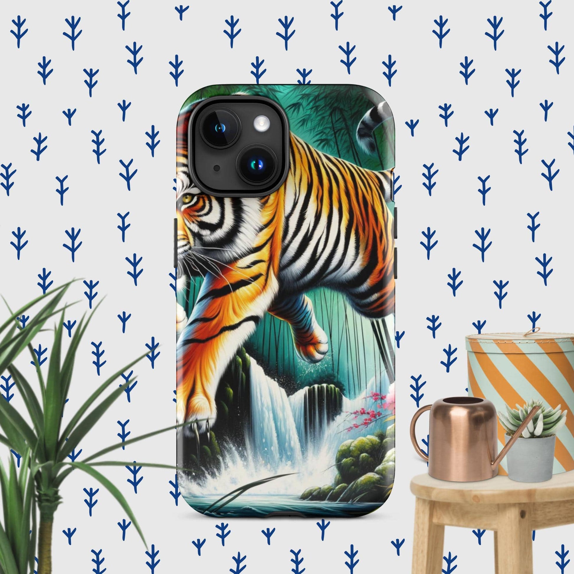 The Hologram Hook Up Glossy / iPhone 15 Tiger Tough Case for iPhone®