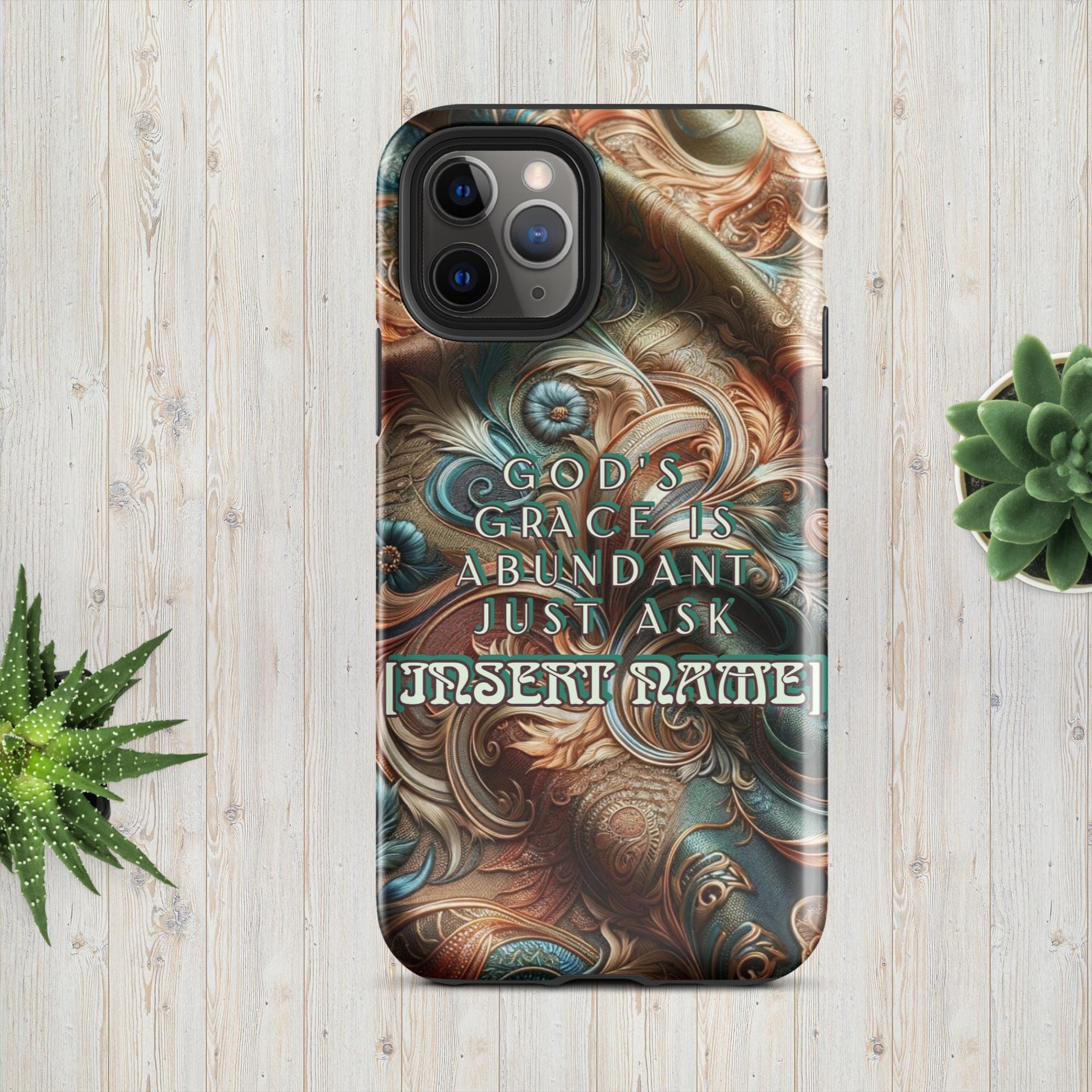 Trendyguard iPhone 11 Pro God's Grace Is Abundant Just Ask (name) | [Custom} Tough Case for iPhone®