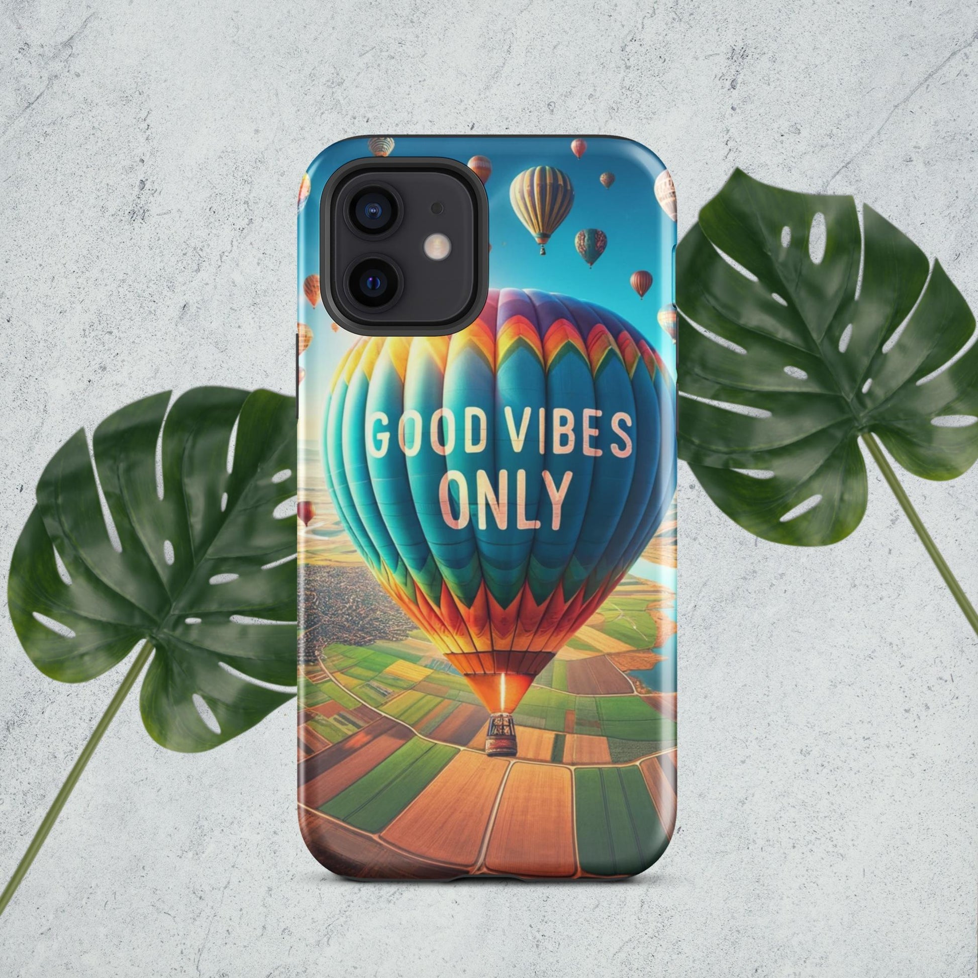 The Hologram Hook Up iPhone 12 Good Vibes Only Tough Case for iPhone®