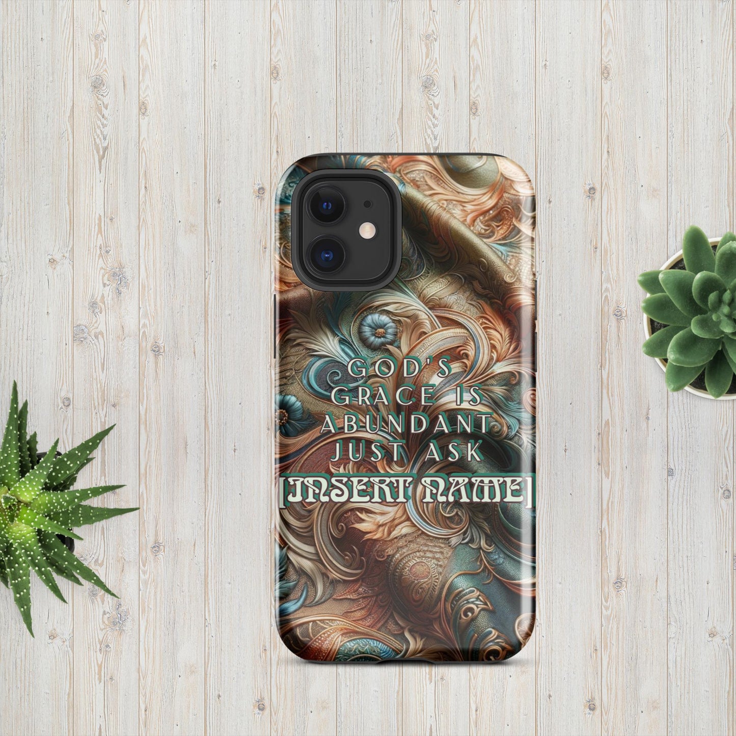 Trendyguard iPhone 12 mini God's Grace Is Abundant Just Ask (name) | [Custom} Tough Case for iPhone®