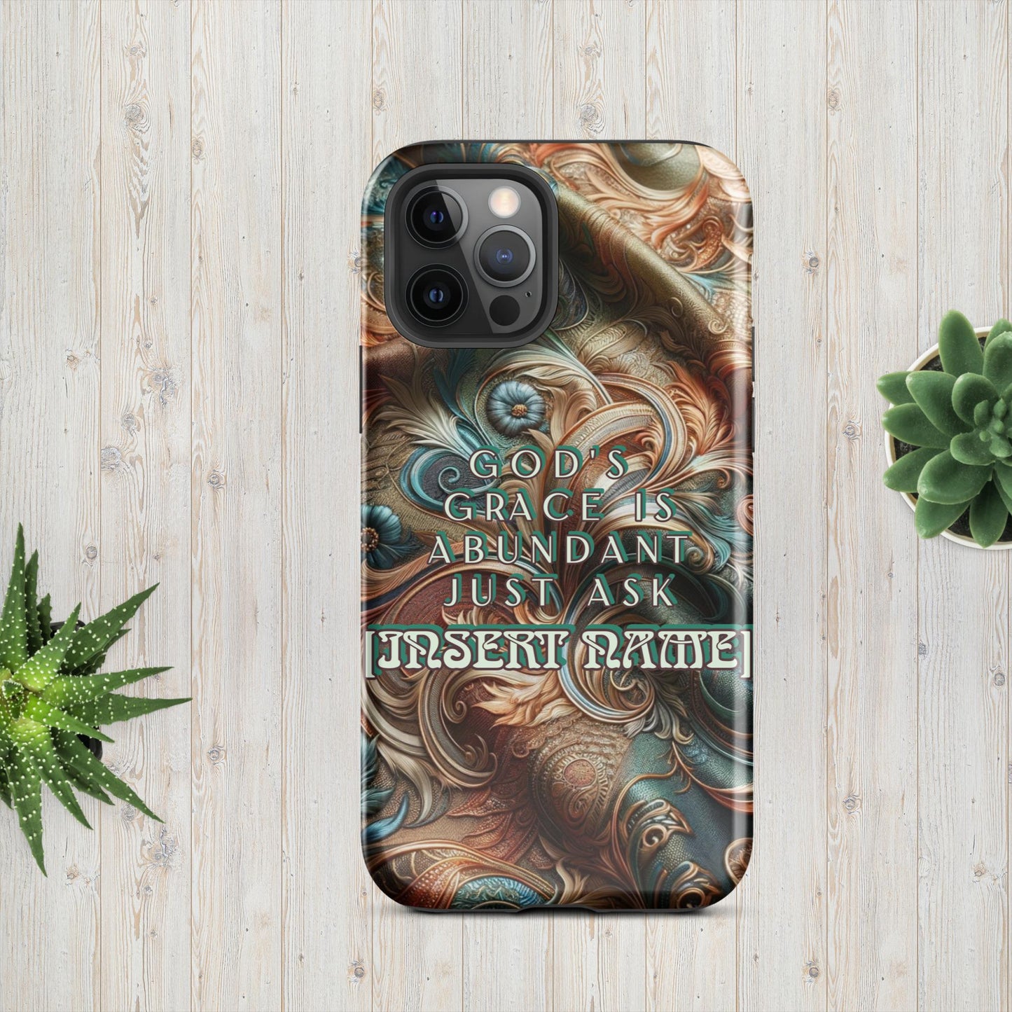 Trendyguard iPhone 12 Pro God's Grace Is Abundant Just Ask (name) | [Custom} Tough Case for iPhone®