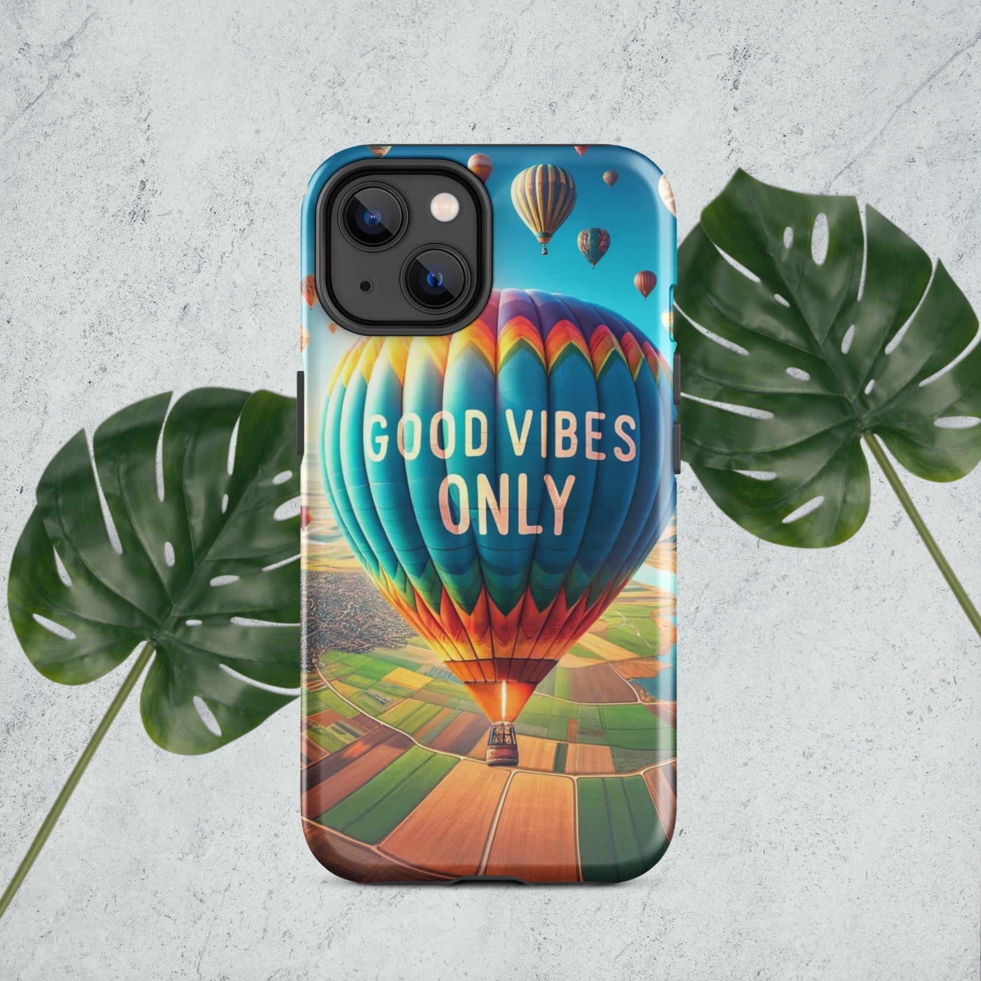 The Hologram Hook Up iPhone 14 Good Vibes Only Tough Case for iPhone®