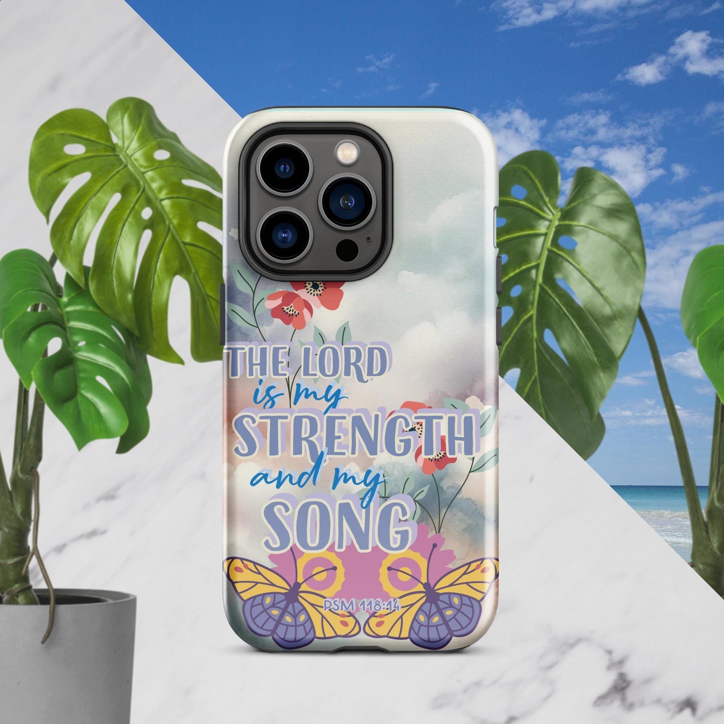 Trendyguard iPhone 14 Pro The Lord Is My Strength & My Song Tough Case for iPhone®