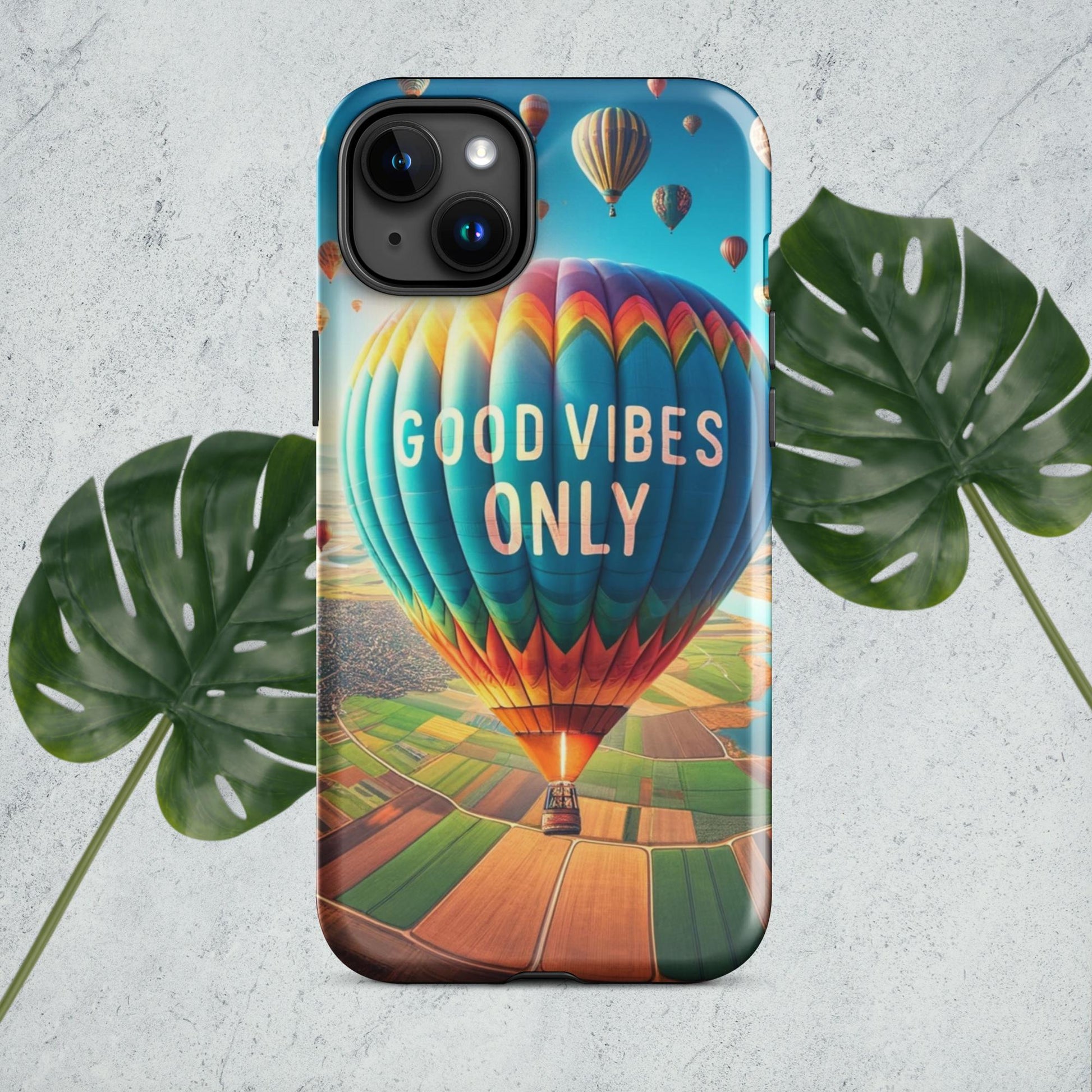 The Hologram Hook Up iPhone 15 Plus Good Vibes Only Tough Case for iPhone®