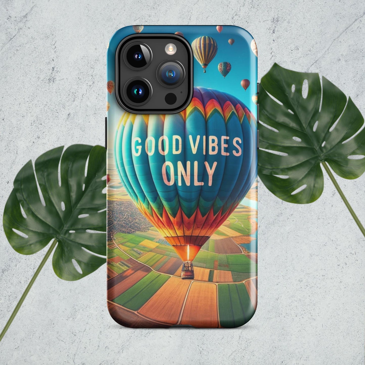 The Hologram Hook Up iPhone 15 Pro Max Good Vibes Only Tough Case for iPhone®