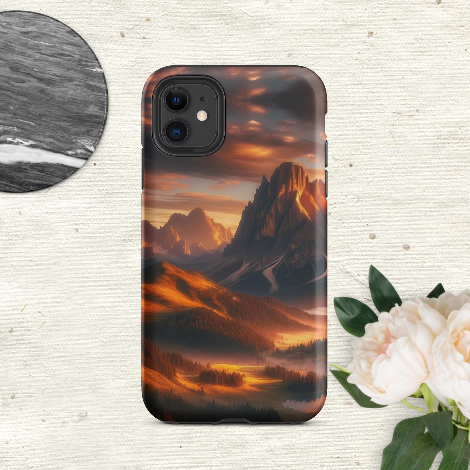 The Hologram Hook Up Matte / iPhone 11 Mountain Sunset Tough Case for iPhone®