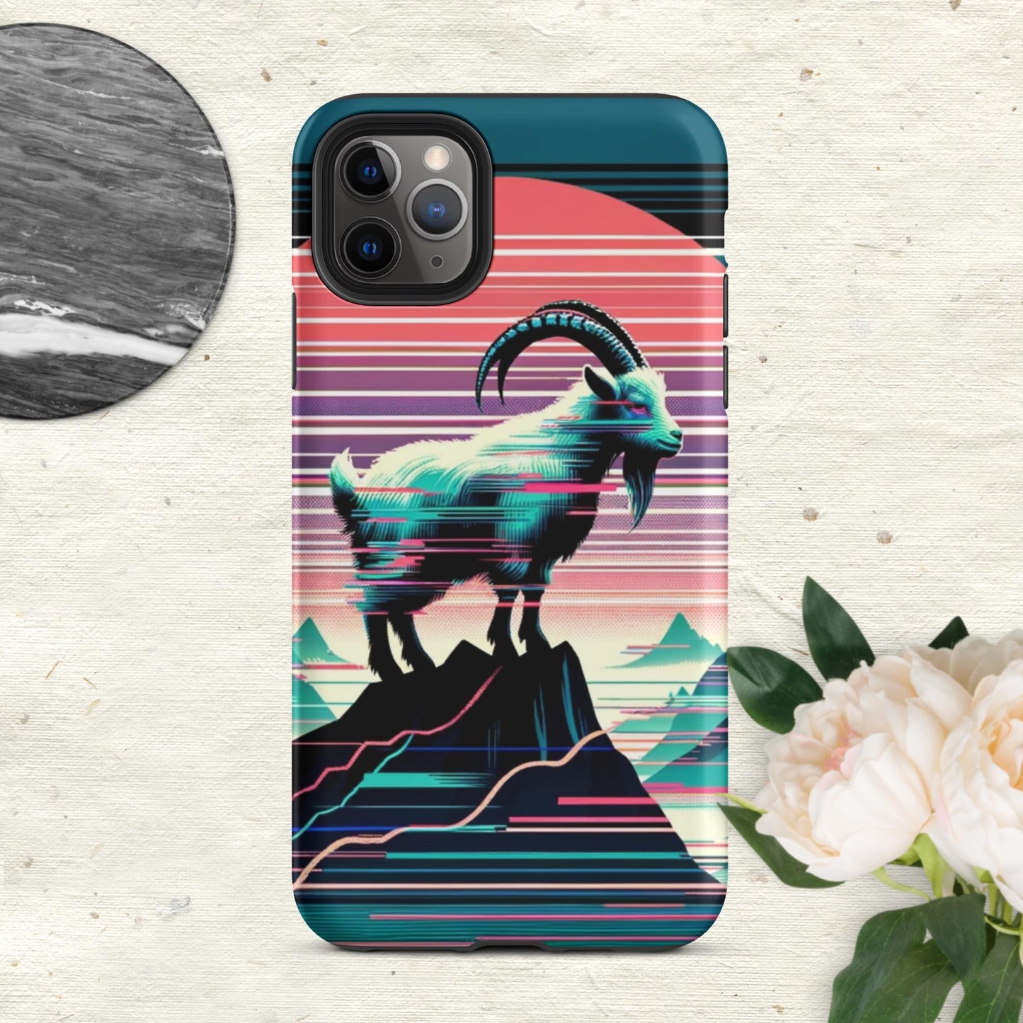 The Hologram Hook Up Matte / iPhone 11 Pro Max Goat Glitch Tough Case for iPhone®