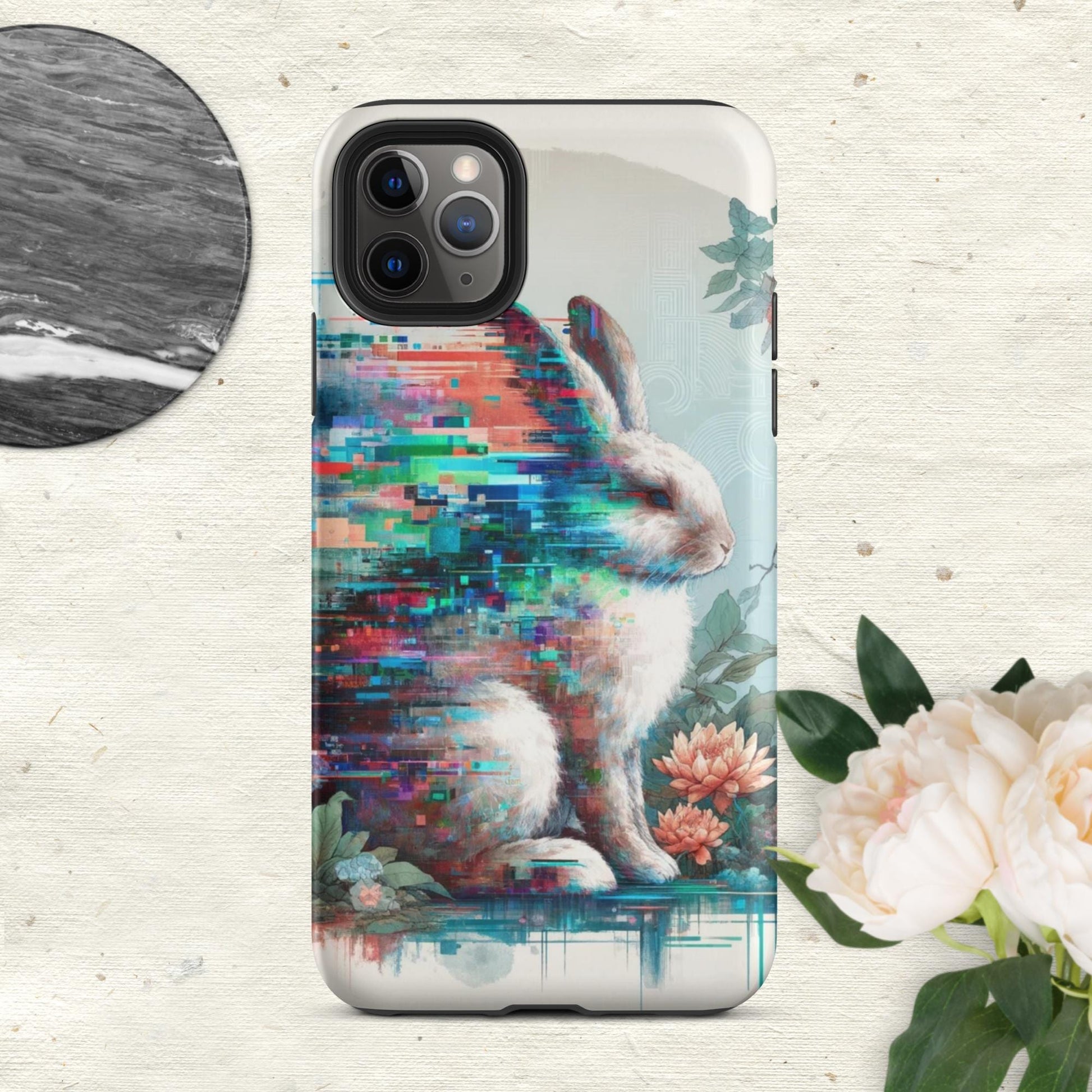 The Hologram Hook Up Matte / iPhone 11 Pro Max Rabbit Glitch Tough Case for iPhone®