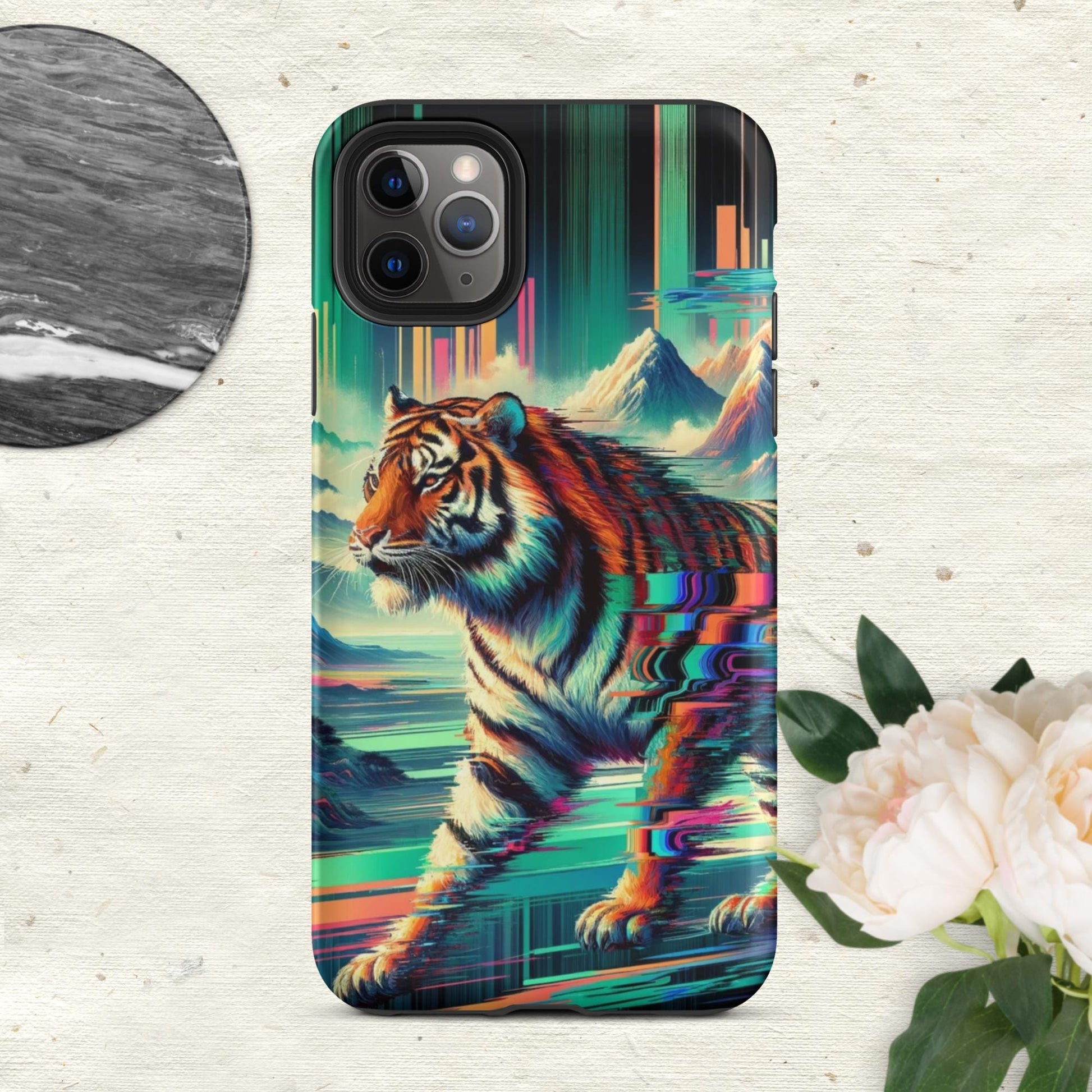 The Hologram Hook Up Matte / iPhone 11 Pro Max Tiger Glitch Tough Case for iPhone®