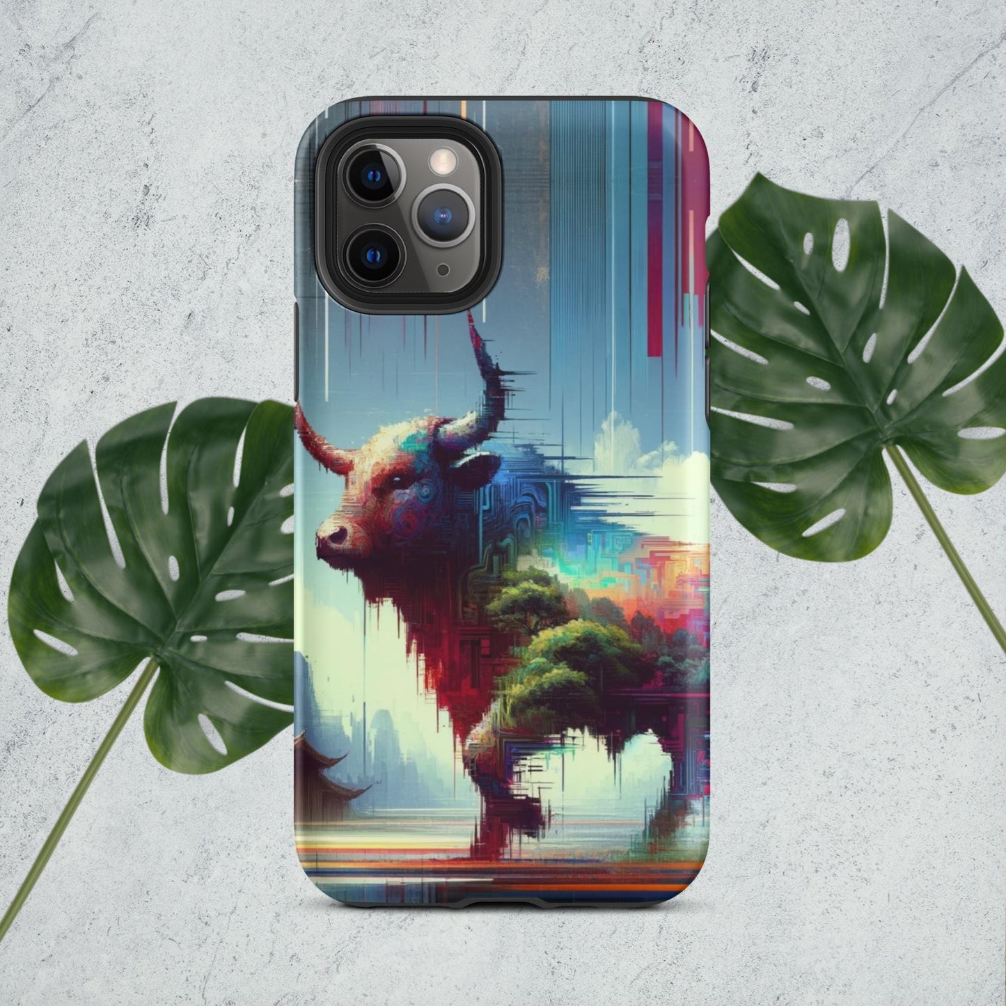 The Hologram Hook Up Matte / iPhone 11 Pro Ox Glitch Tough Case for iPhone®