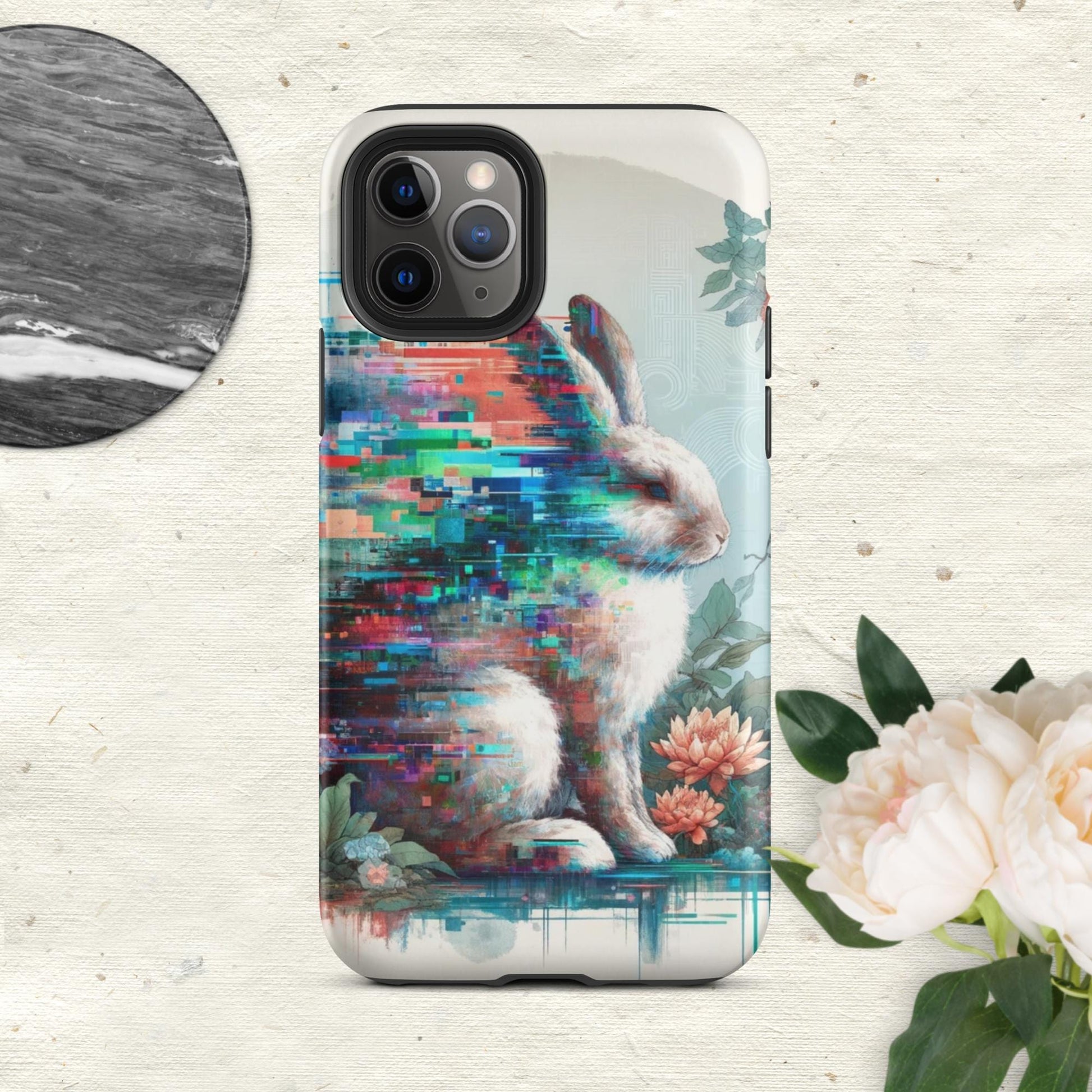 The Hologram Hook Up Matte / iPhone 11 Pro Rabbit Glitch Tough Case for iPhone®