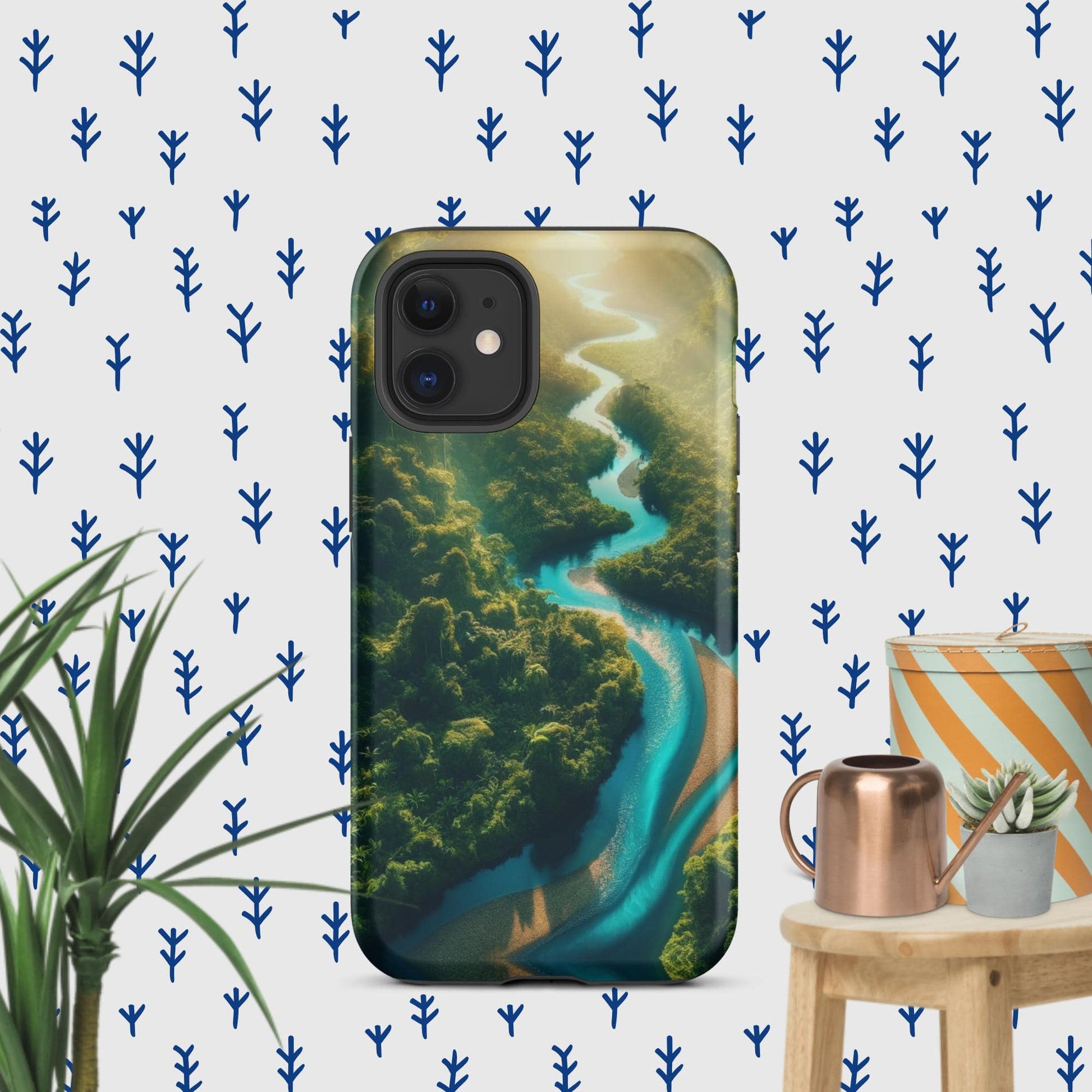 The Hologram Hook Up Matte / iPhone 12 mini Rainforest River Tough Case for iPhone®