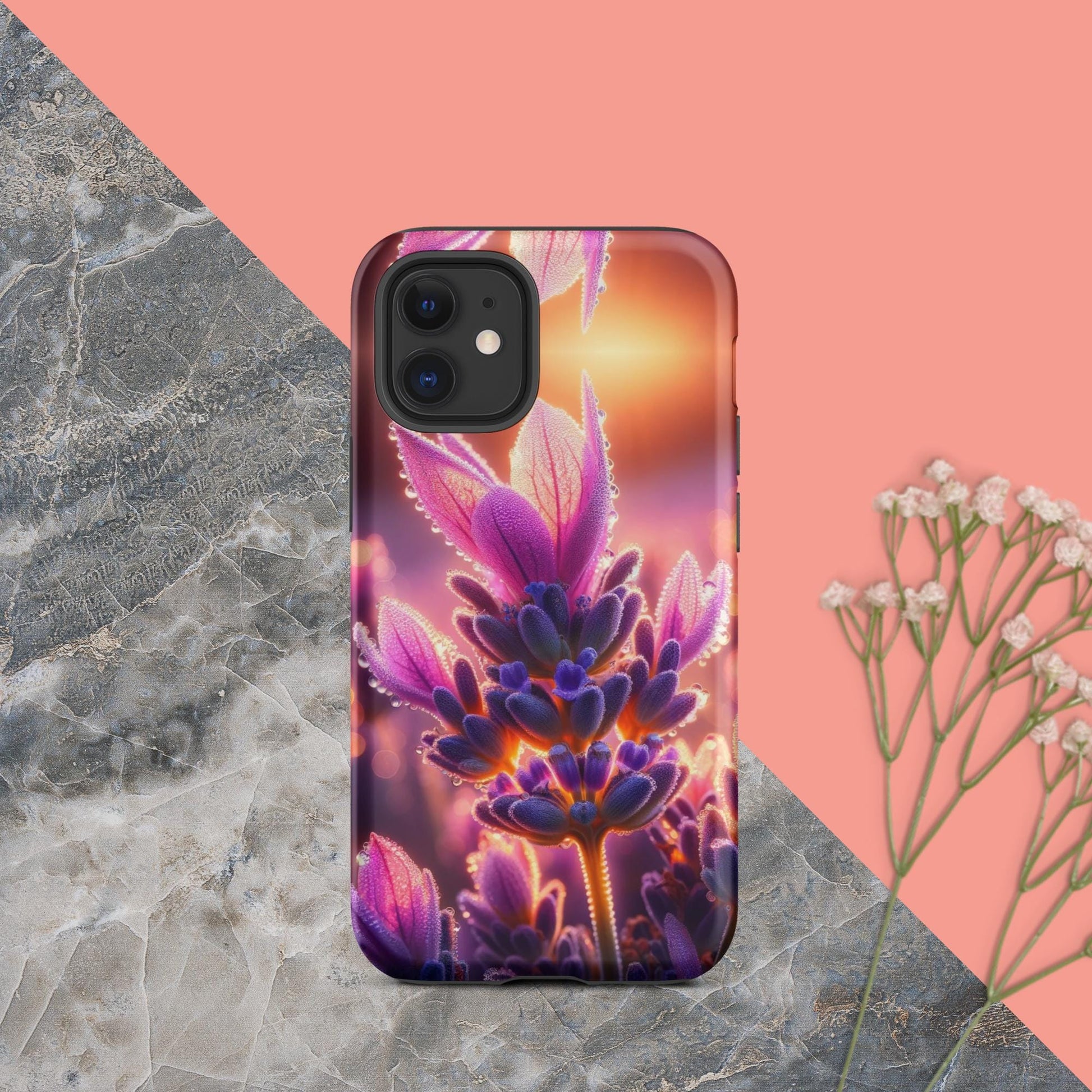 The Hologram Hook Up Matte / iPhone 12 mini Sunrise Lavender Tough Case for iPhone®