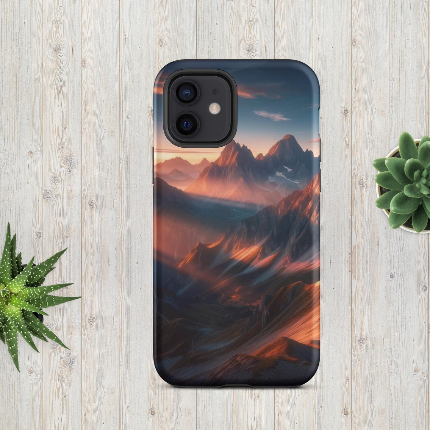 The Hologram Hook Up Matte / iPhone 12 Mountain Mornings Tough Case for iPhone®