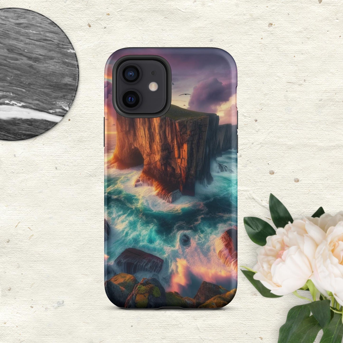 The Hologram Hook Up Matte / iPhone 12 Ocean Cliff Tough Case for iPhone®