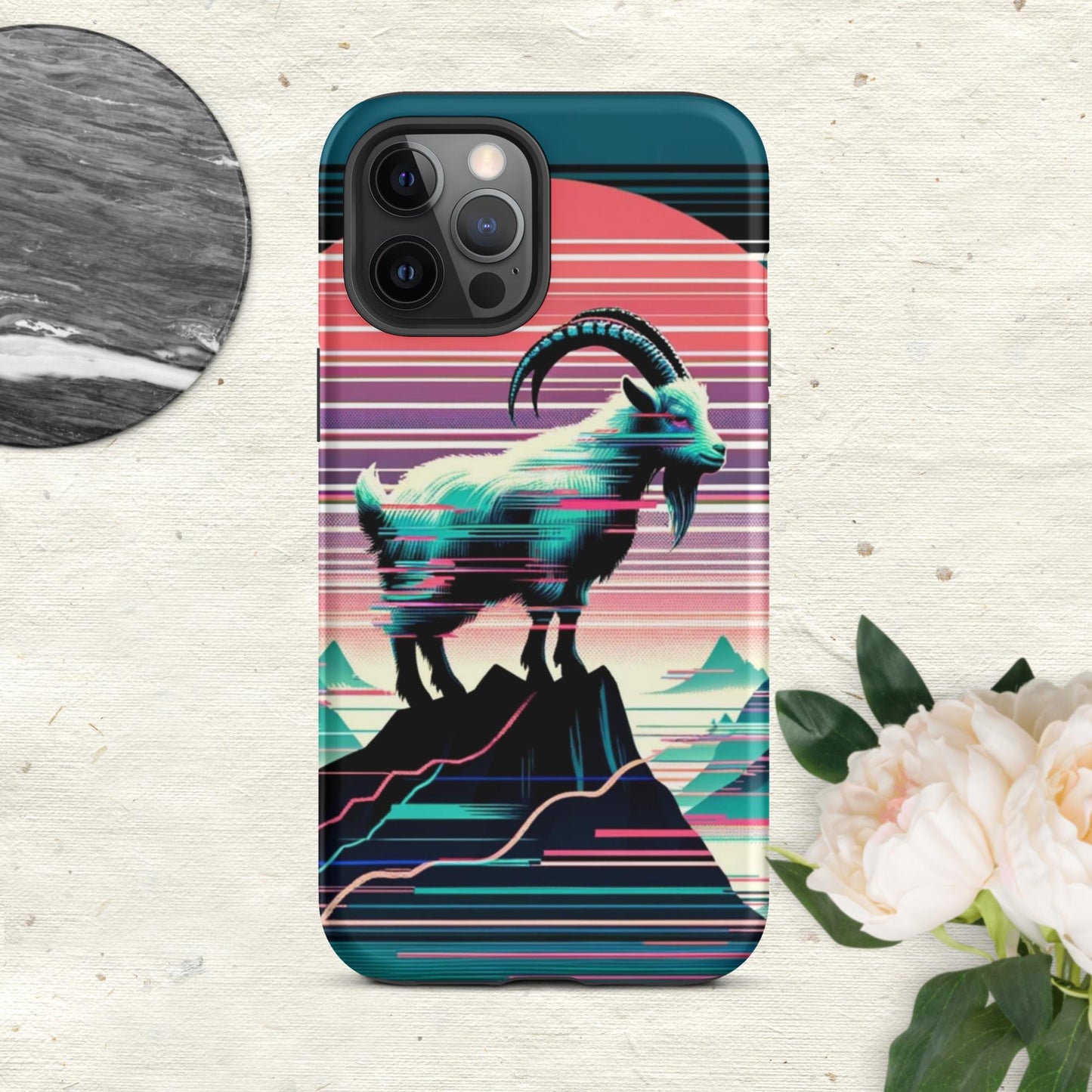 The Hologram Hook Up Matte / iPhone 12 Pro Max Goat Glitch Tough Case for iPhone®