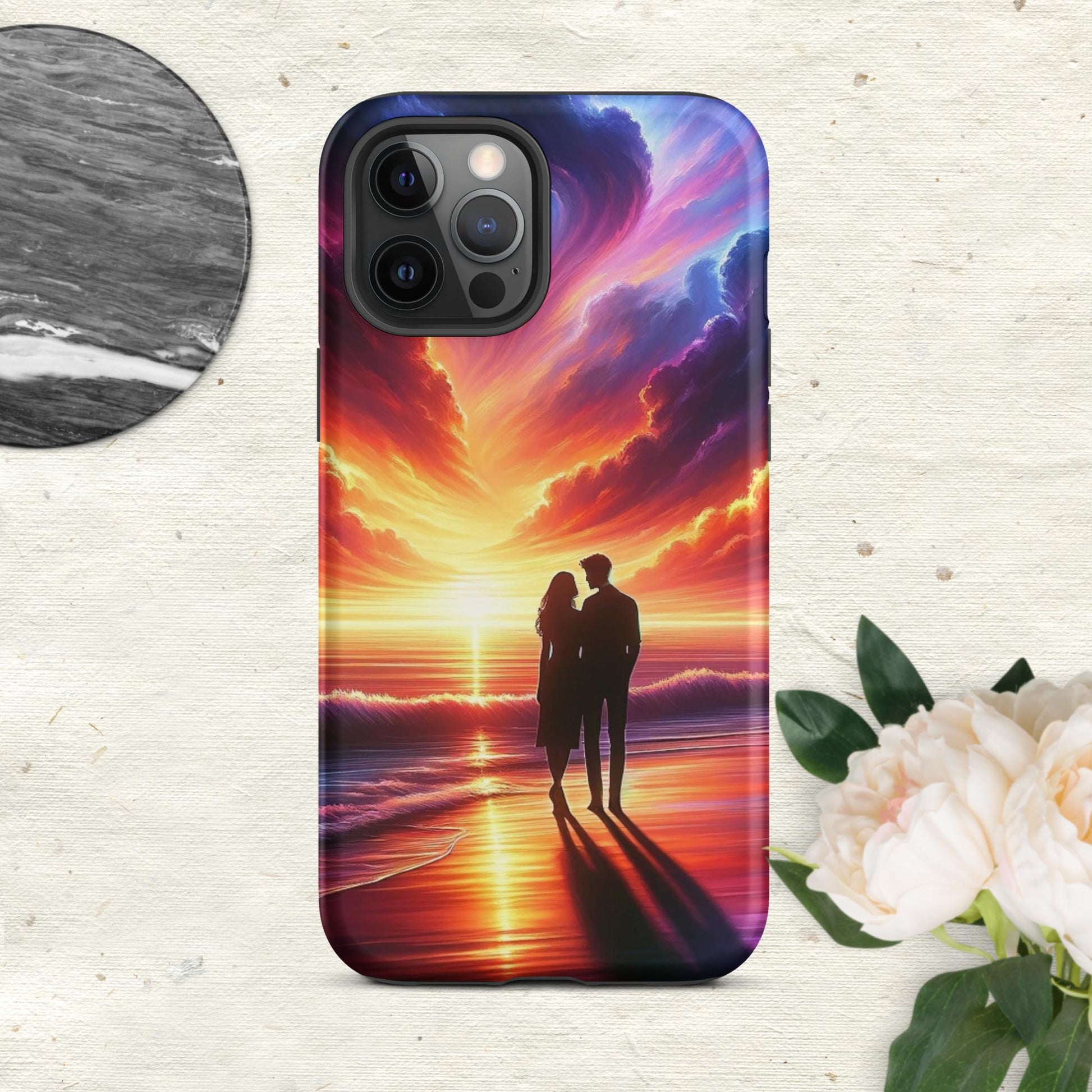 The Hologram Hook Up Matte / iPhone 12 Pro Max Lovers Sunset Tough Case for iPhone®