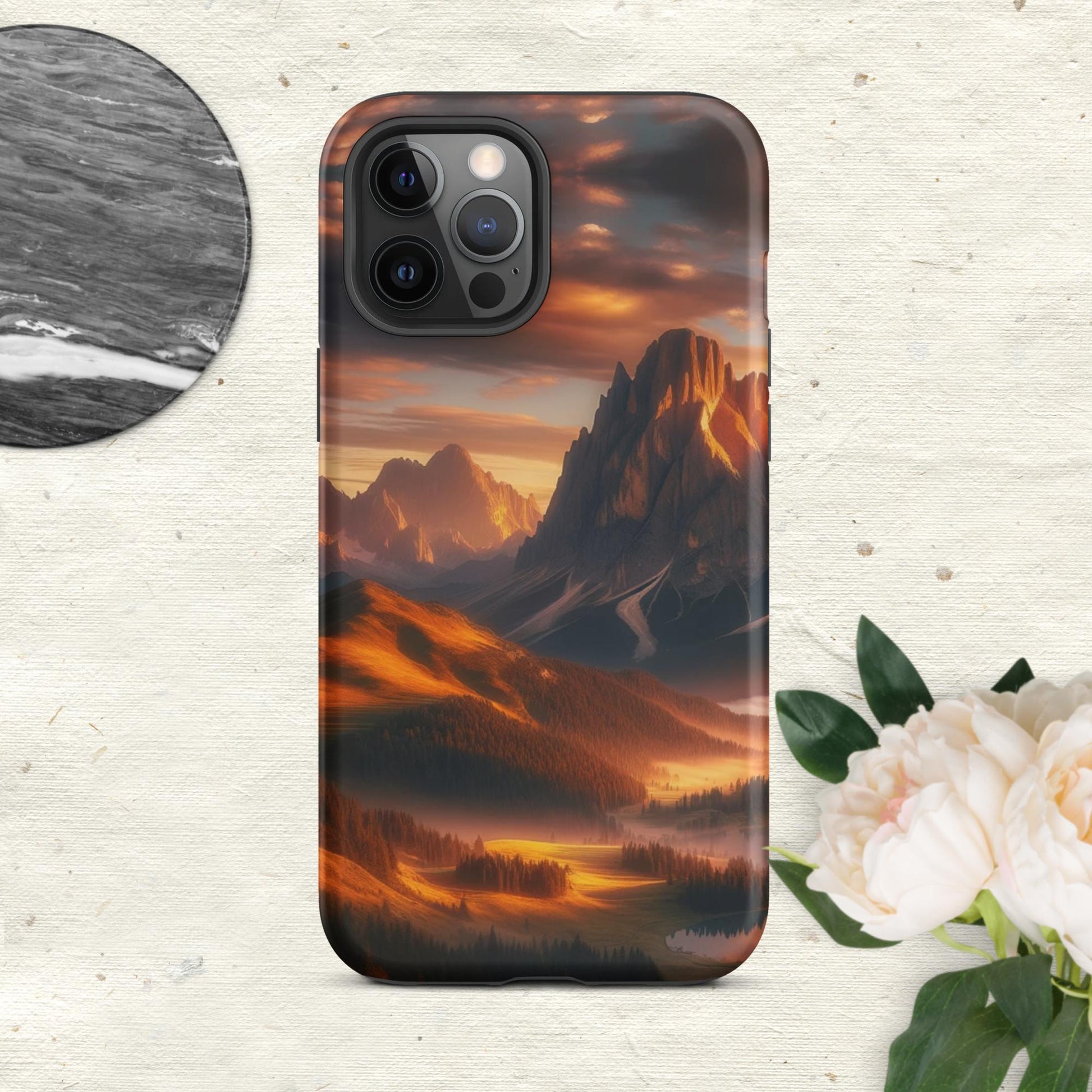 The Hologram Hook Up Matte / iPhone 12 Pro Max Mountain Sunset Tough Case for iPhone®