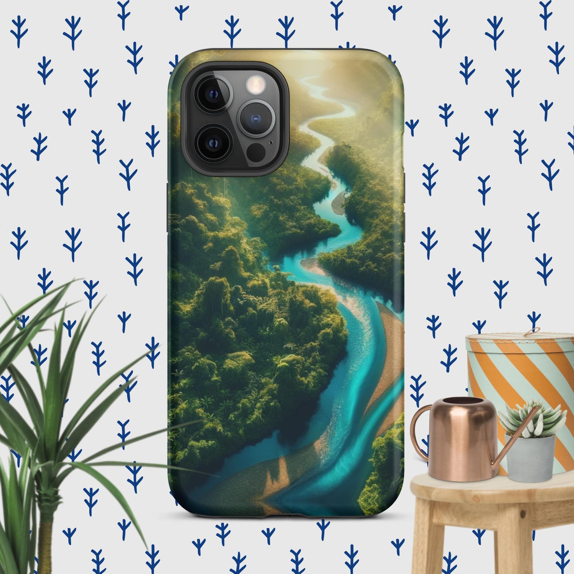 The Hologram Hook Up Matte / iPhone 12 Pro Max Rainforest River Tough Case for iPhone®