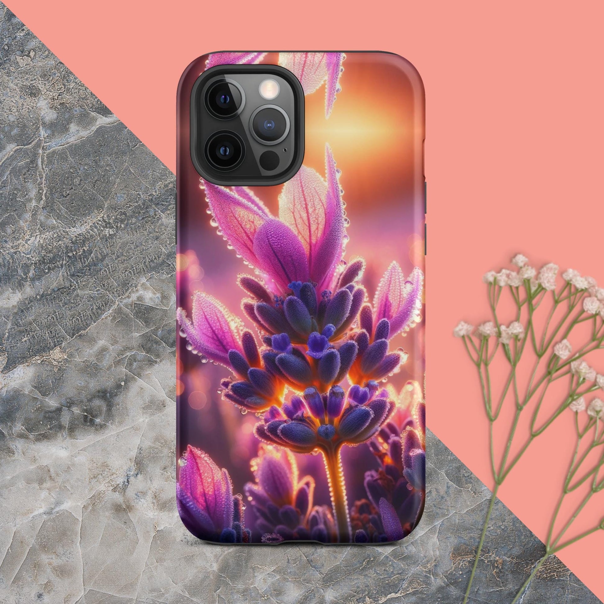 The Hologram Hook Up Matte / iPhone 12 Pro Max Sunrise Lavender Tough Case for iPhone®