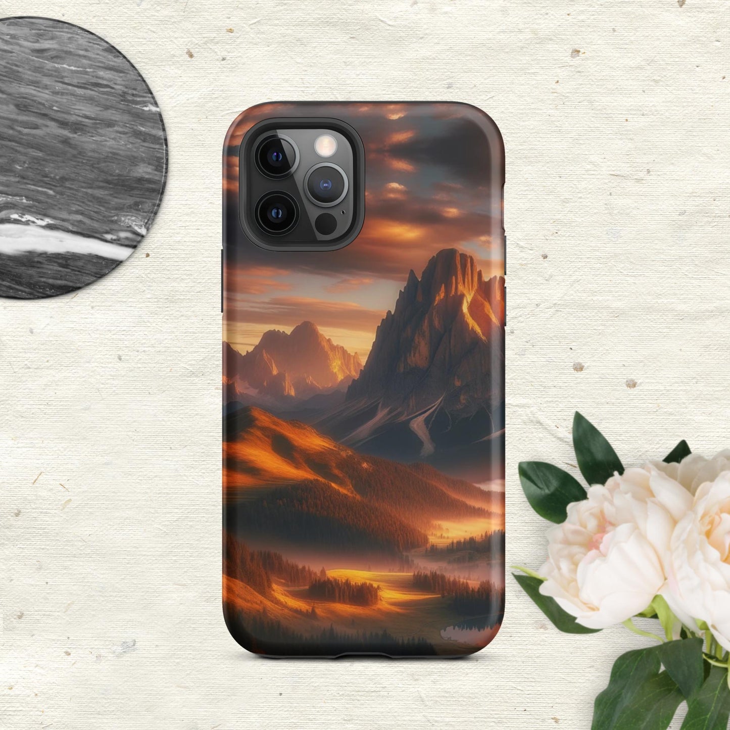 The Hologram Hook Up Matte / iPhone 12 Pro Mountain Sunset Tough Case for iPhone®