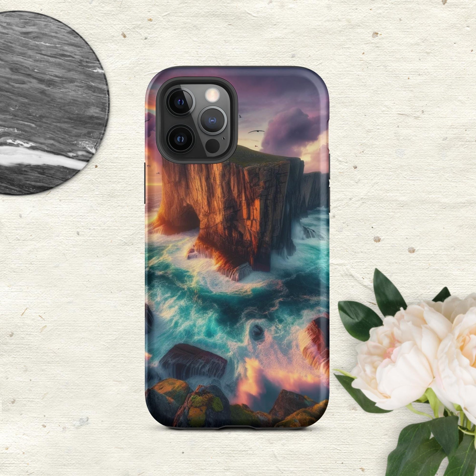 The Hologram Hook Up Matte / iPhone 12 Pro Ocean Cliff Tough Case for iPhone®