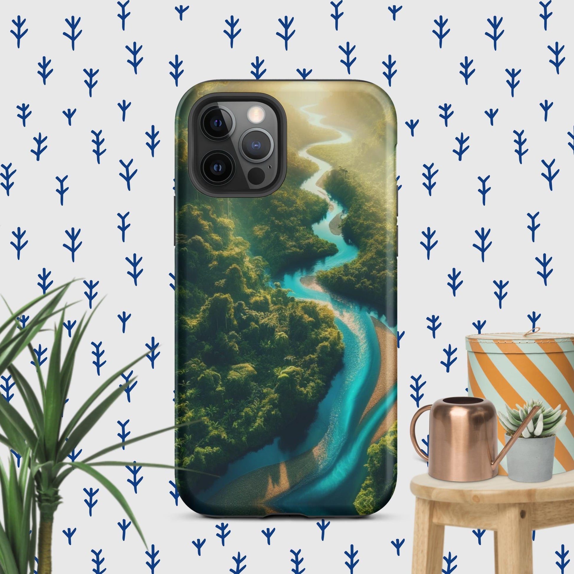 The Hologram Hook Up Matte / iPhone 12 Pro Rainforest River Tough Case for iPhone®