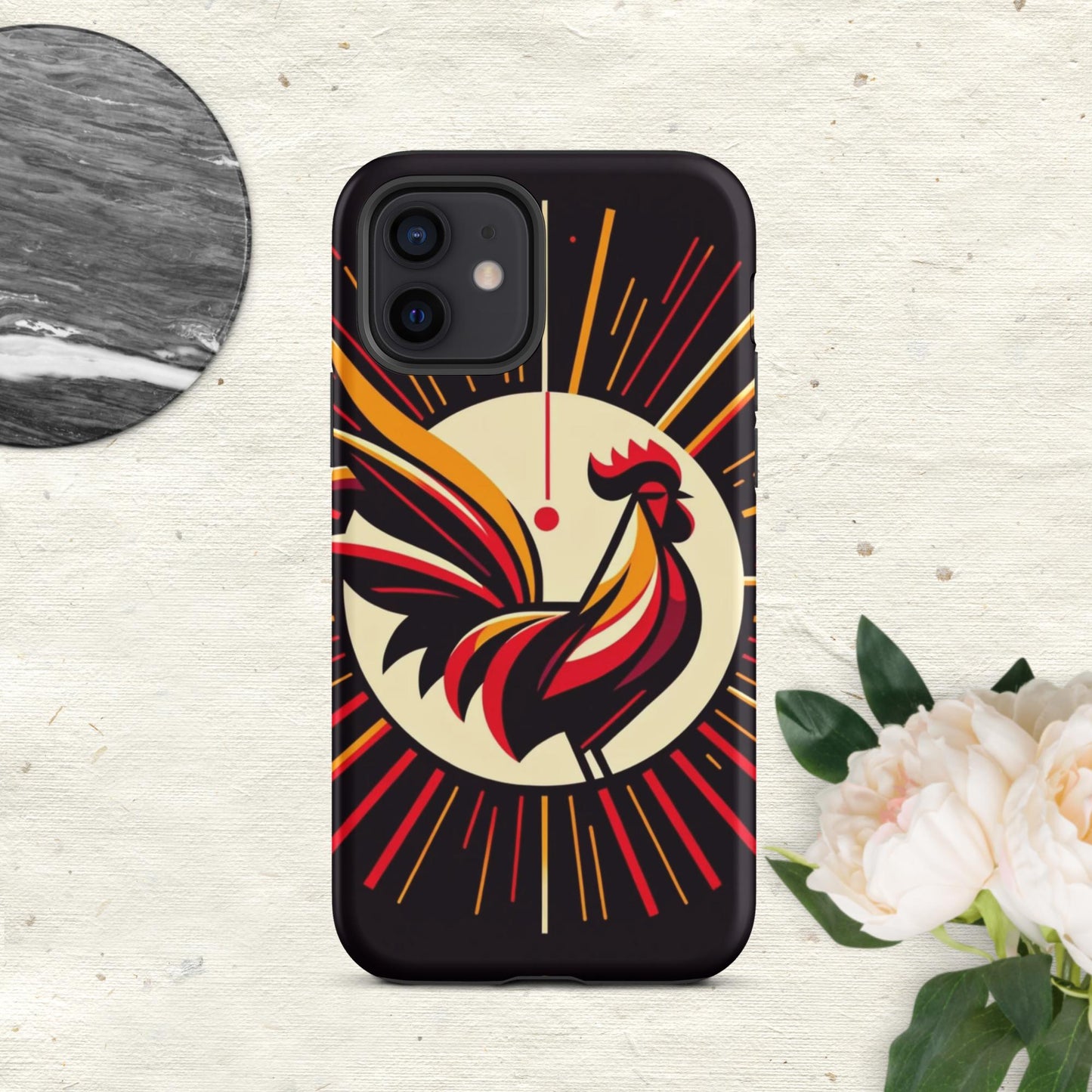 The Hologram Hook Up Matte / iPhone 12 Rooster Icon Tough Case for iPhone®