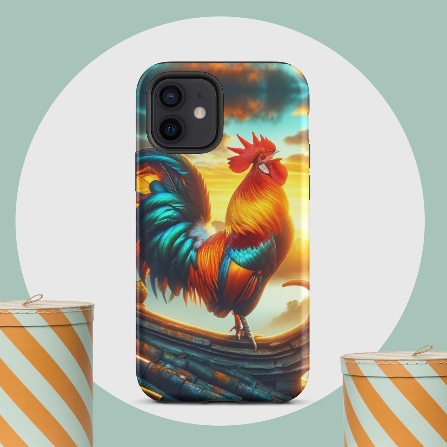 The Hologram Hook Up Matte / iPhone 12 Rooster Tough Case for iPhone®